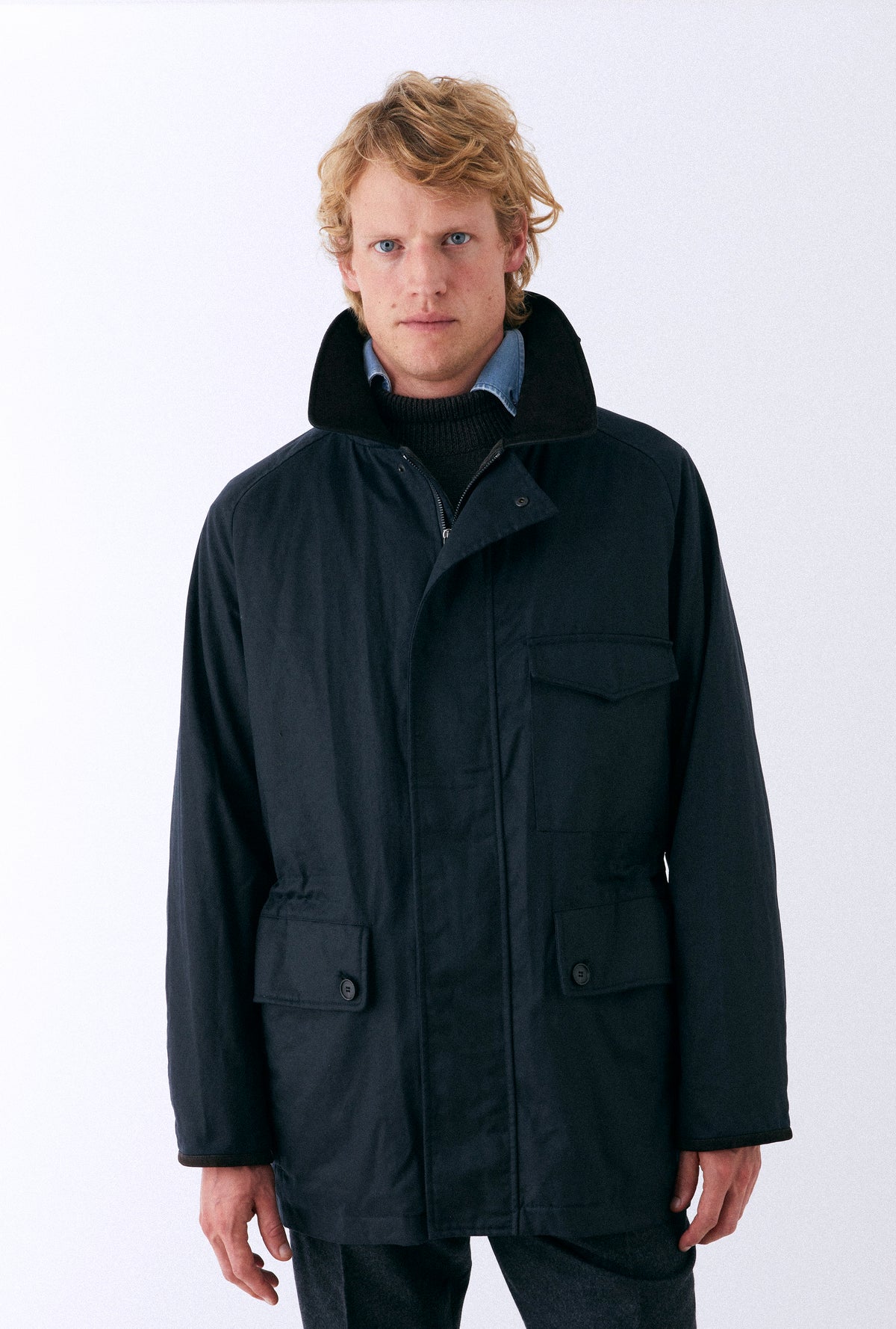 Country Coat Waxed Cotton Ink