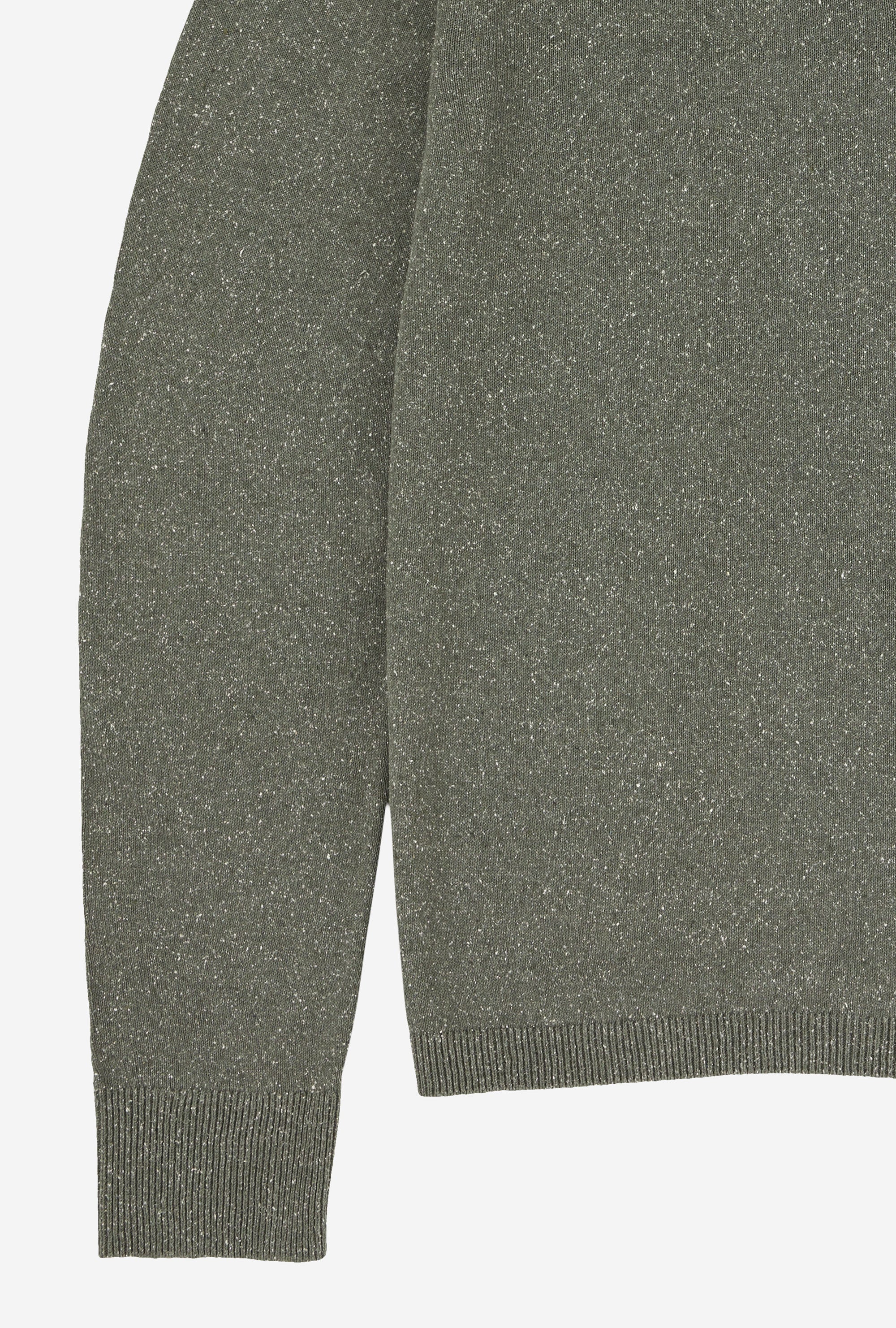 Knitted Polo Silk Sage Melange