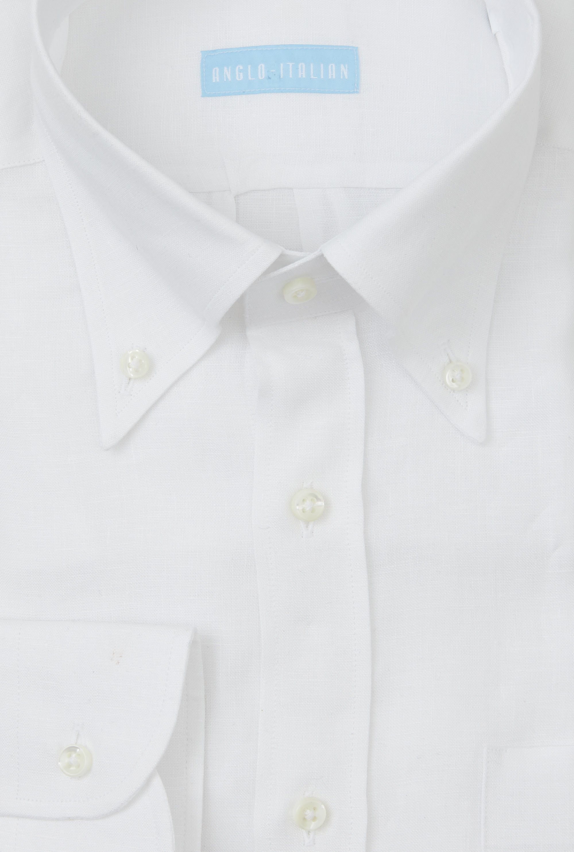 Button Down Linen Shirt White
