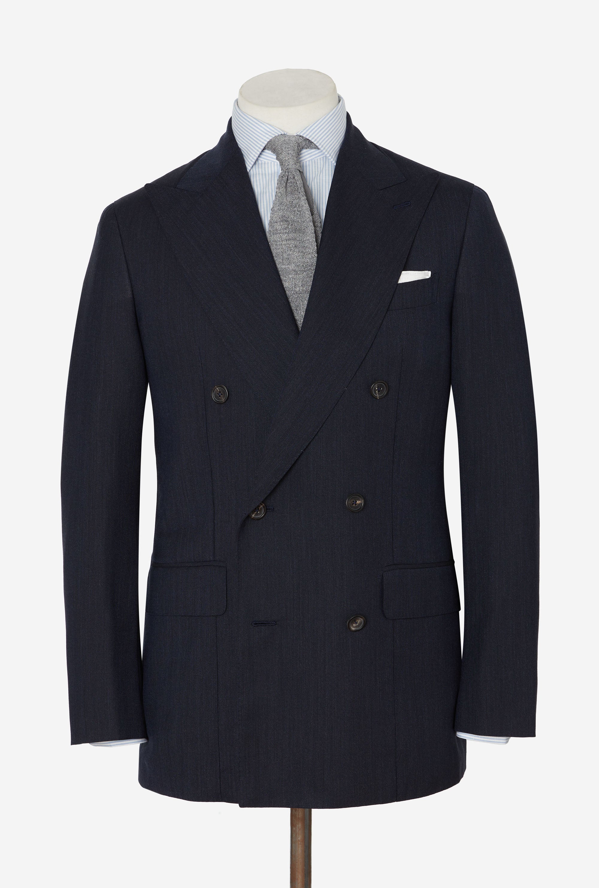 Suit Double Breasted Twisted Wool-Mohair Airforce Blue
