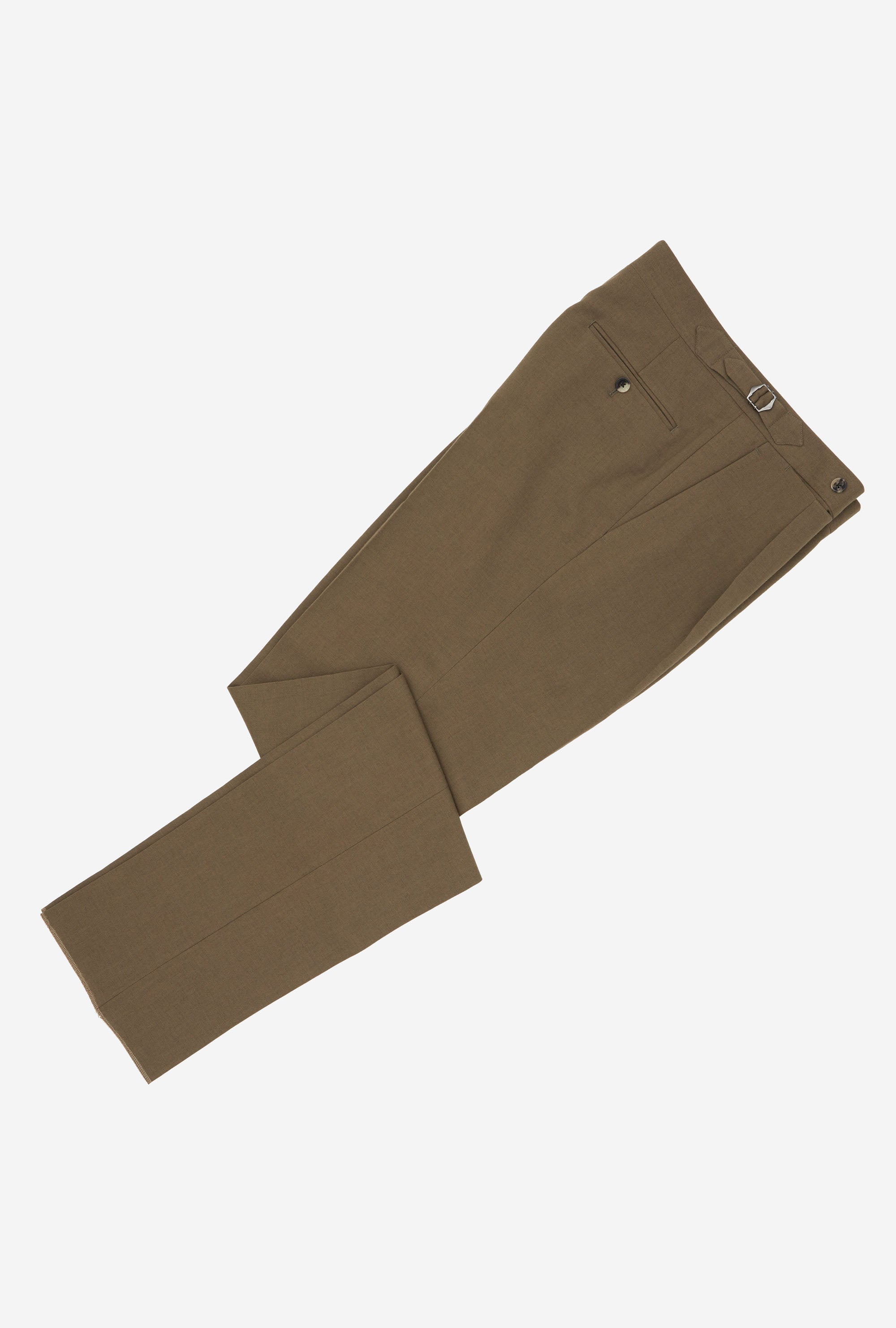 Suit Double Breasted Wool Cotton Khaki