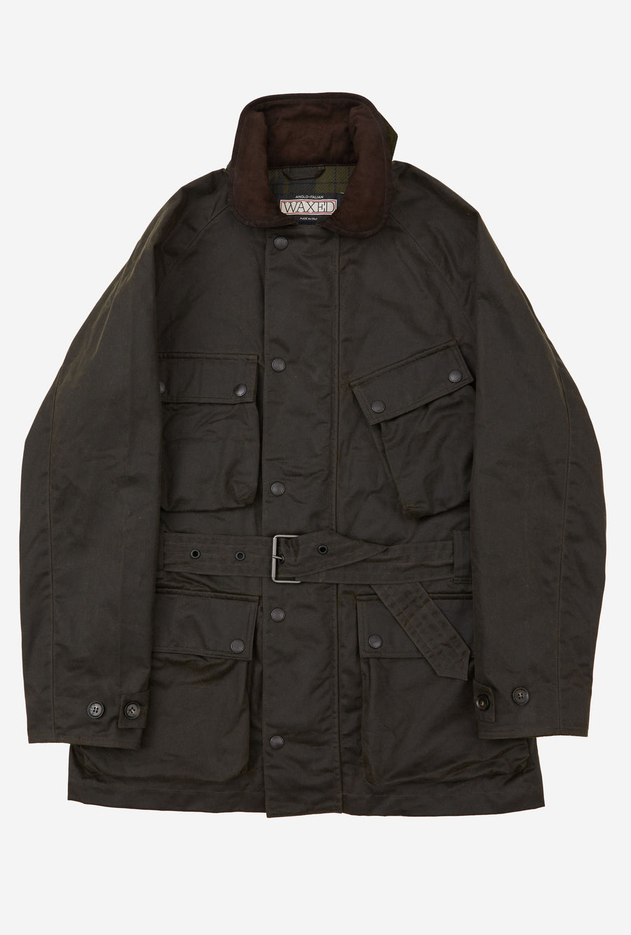 Moto Jacket Waxed Cotton Olive