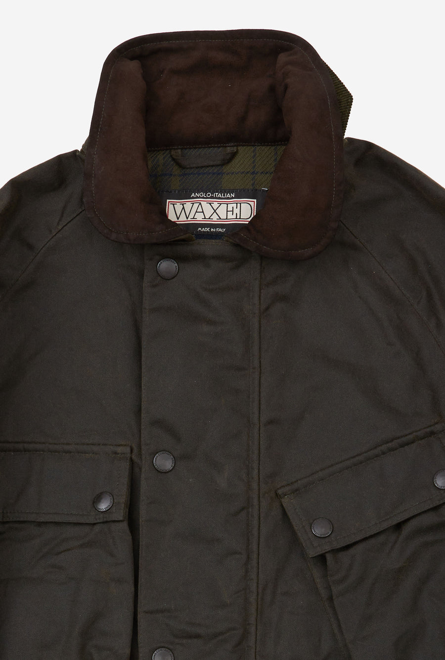 Moto Jacket Waxed Cotton Olive
