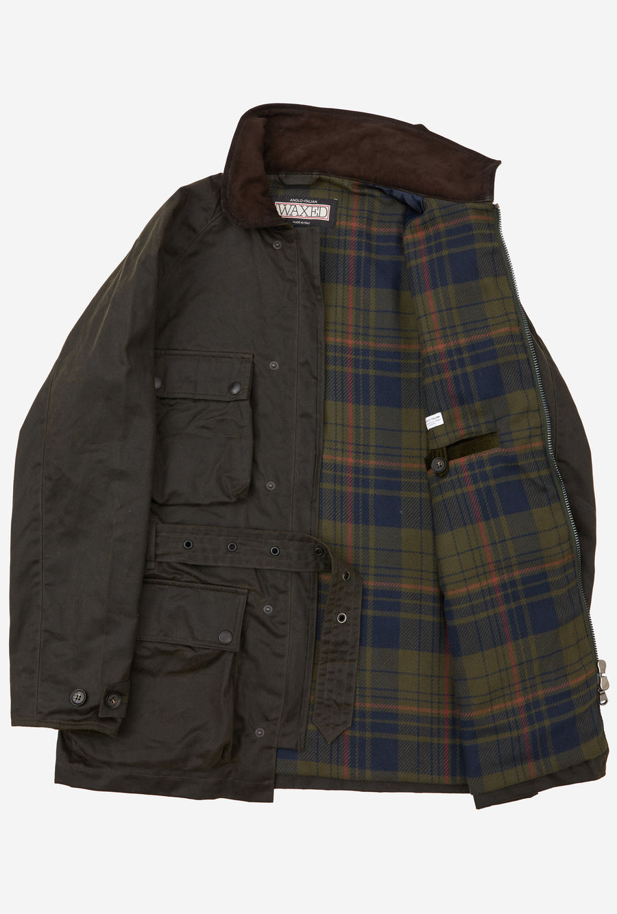 Moto Jacket Waxed Cotton Olive
