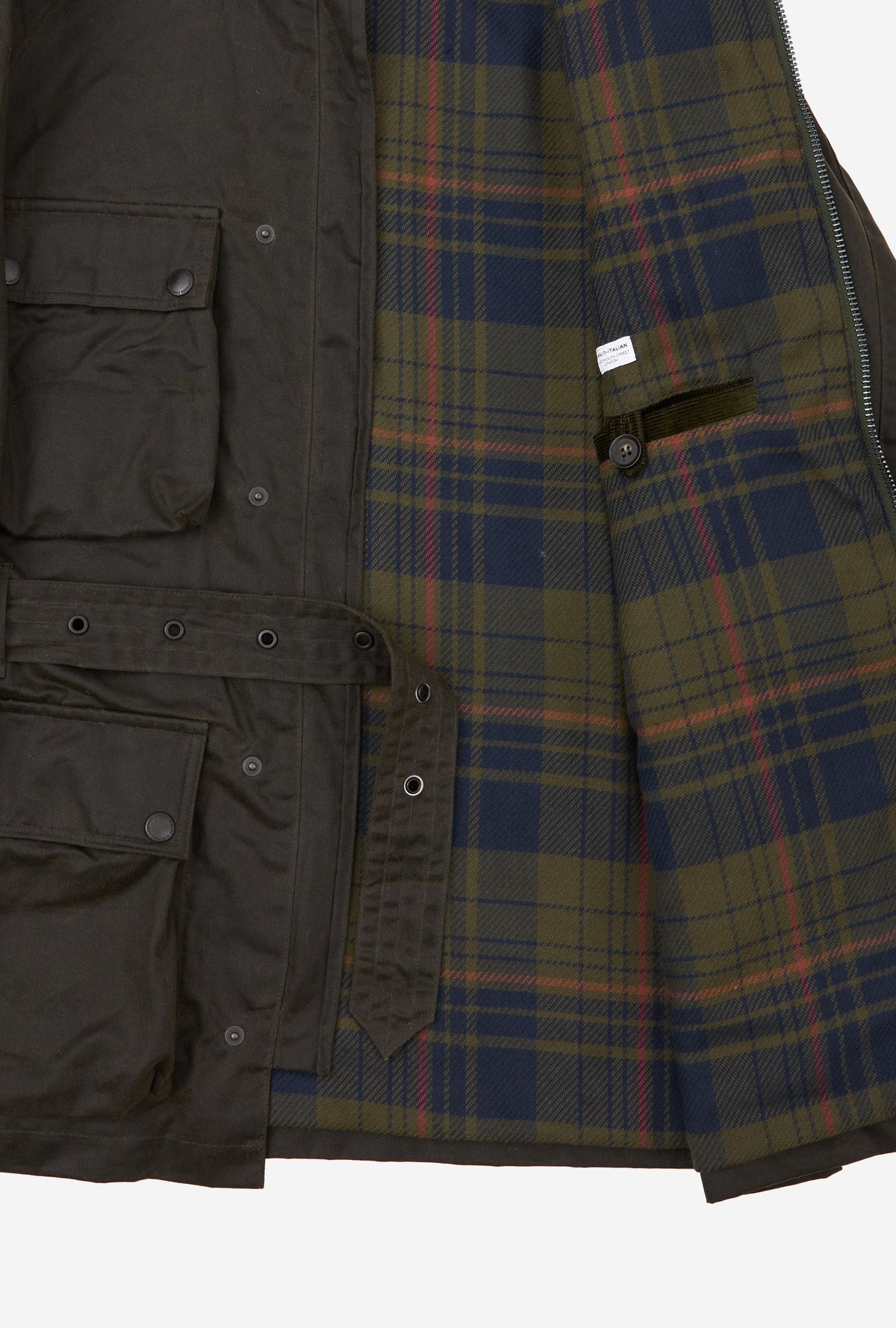 Moto Jacket Waxed Cotton Olive