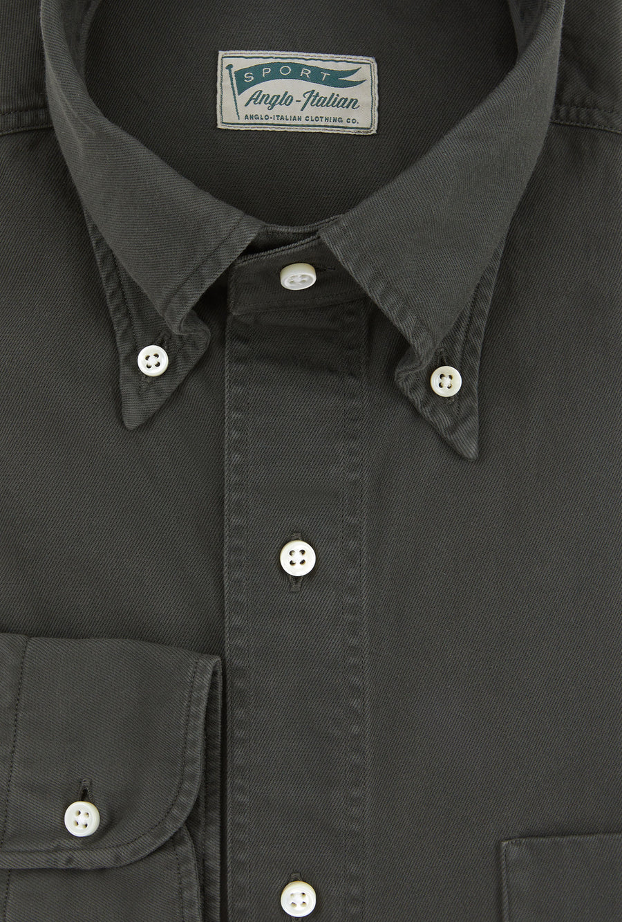 Grande Sport Shirt Garment Dye Forest