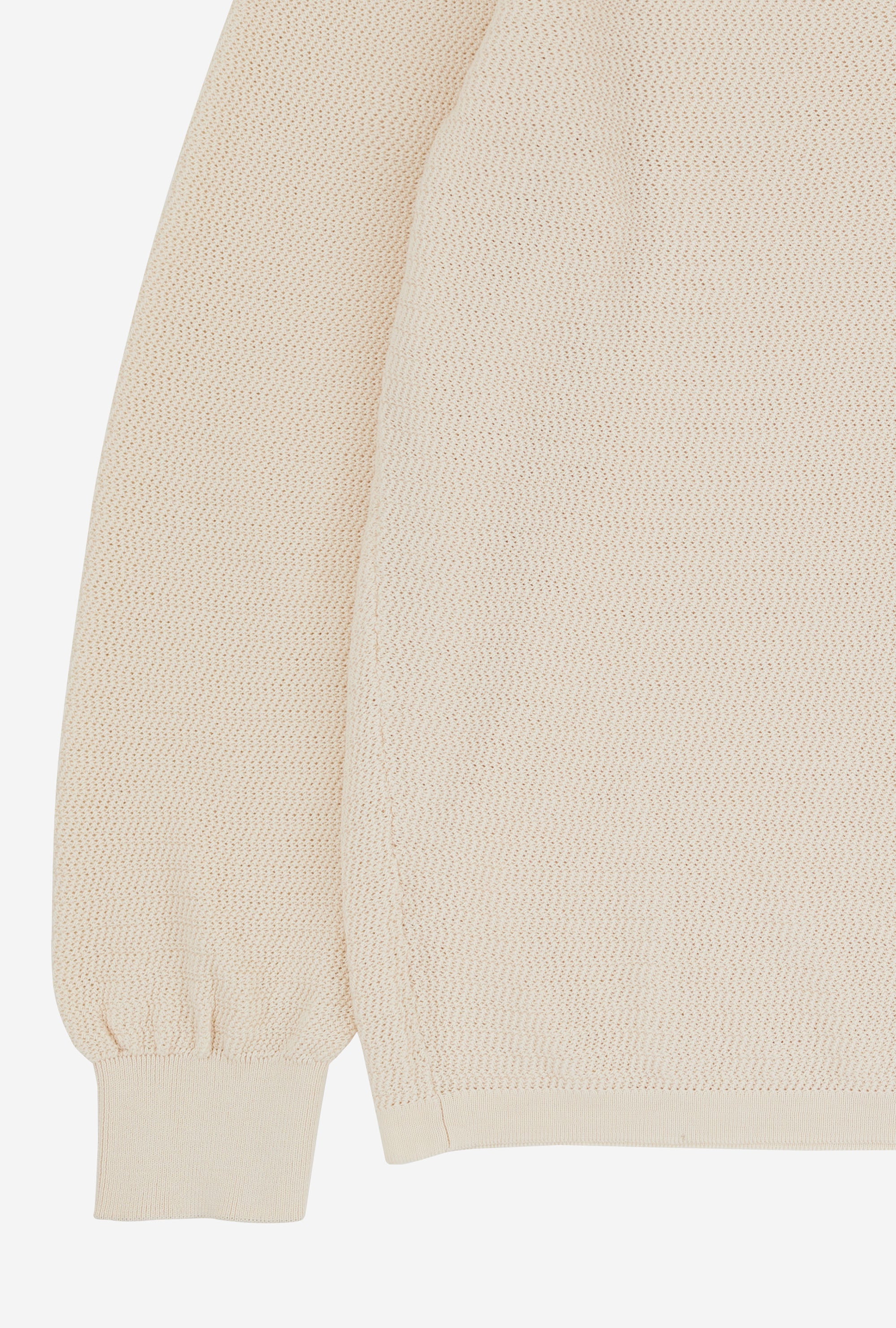 Zig Zag Polo Cotton Ecru