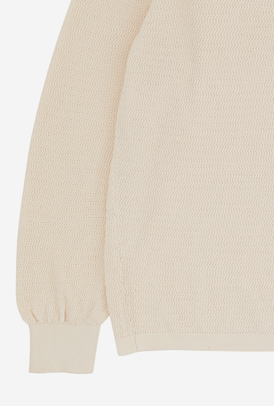 Zig Zag Polo Cotton Ecru