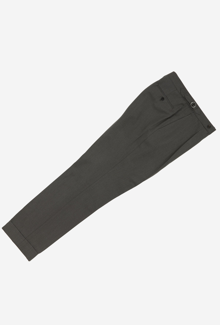 Suit Double Breasted Olive Wool Gabardine