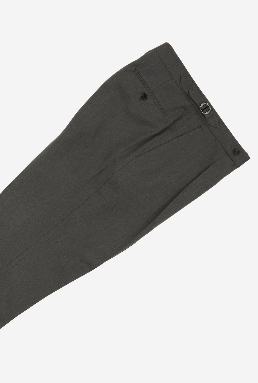 Suit Double Breasted Olive Wool Gabardine