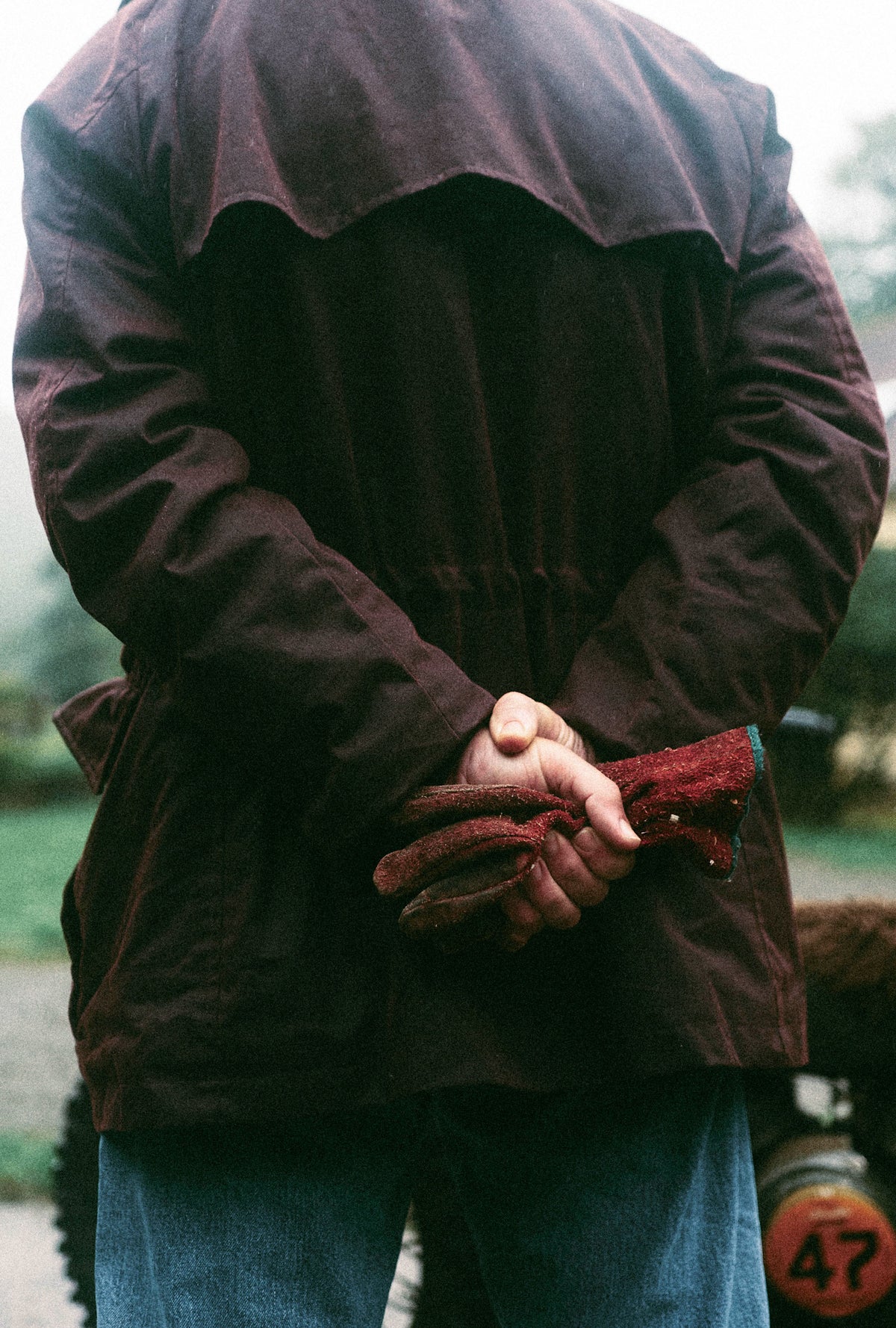 Country Coat Waxed Cotton Burgundy