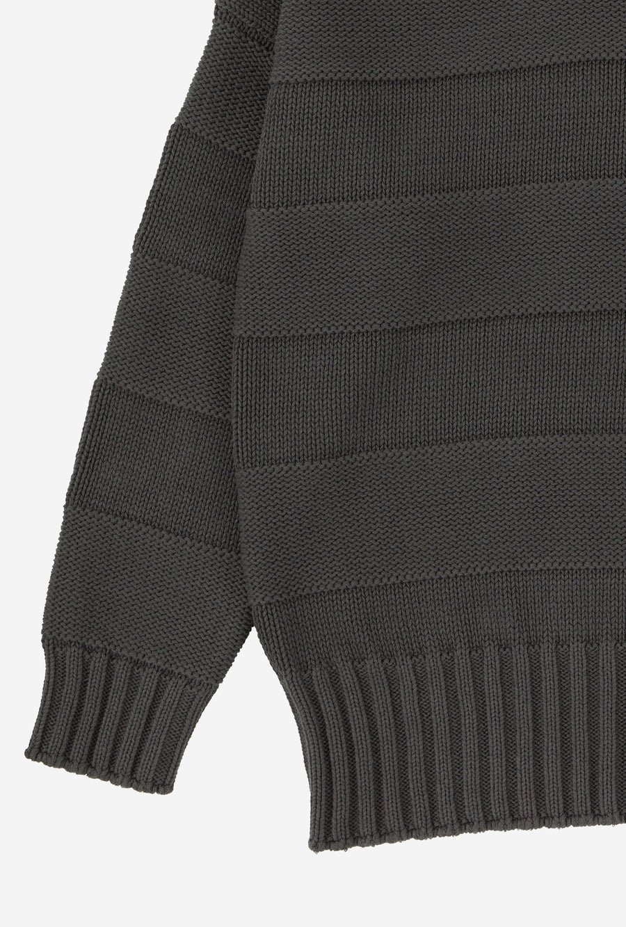 Mockneck Cotton Steel Stripe