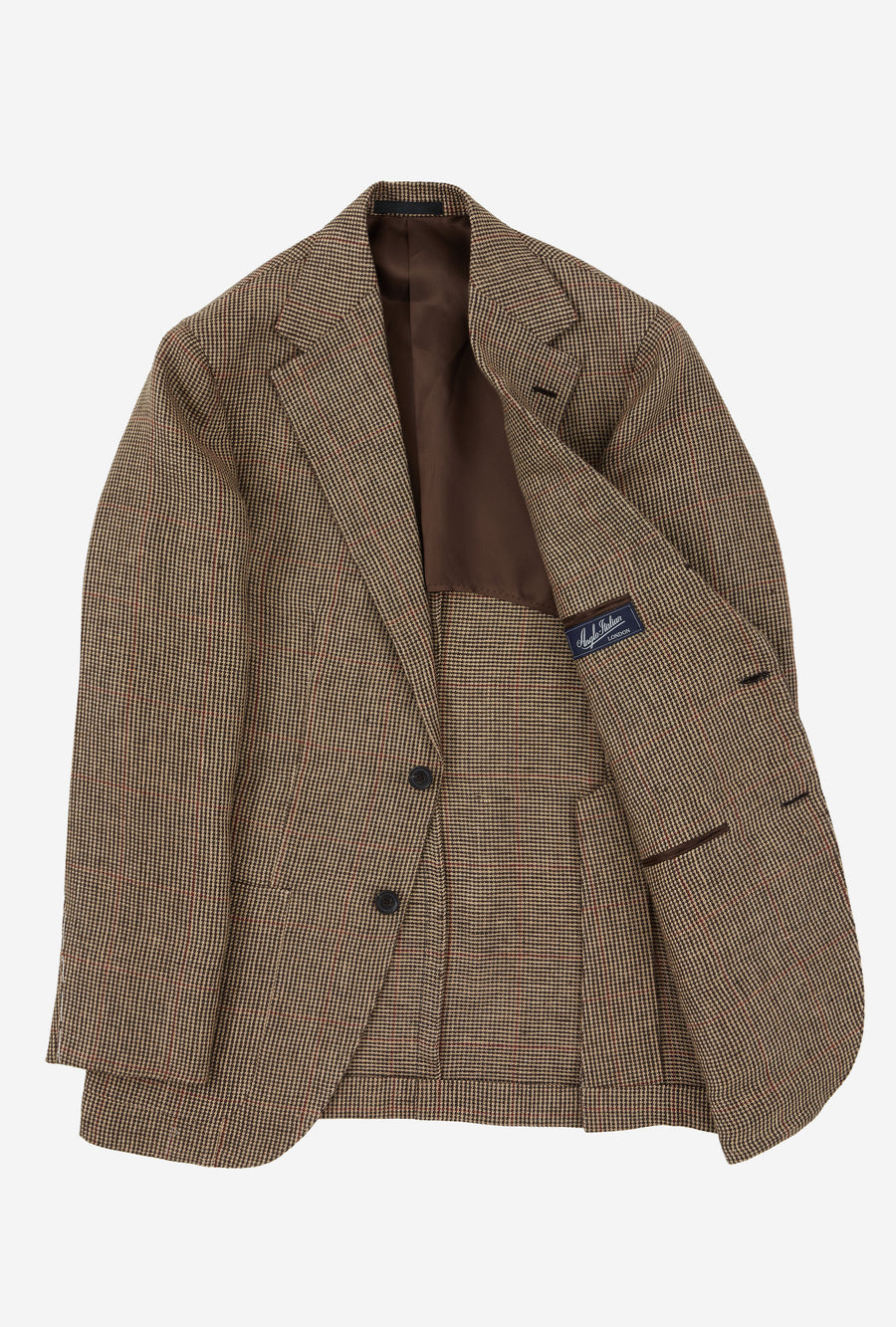 Sport Jacket Linen Sand Tickweave Blood Overcheck