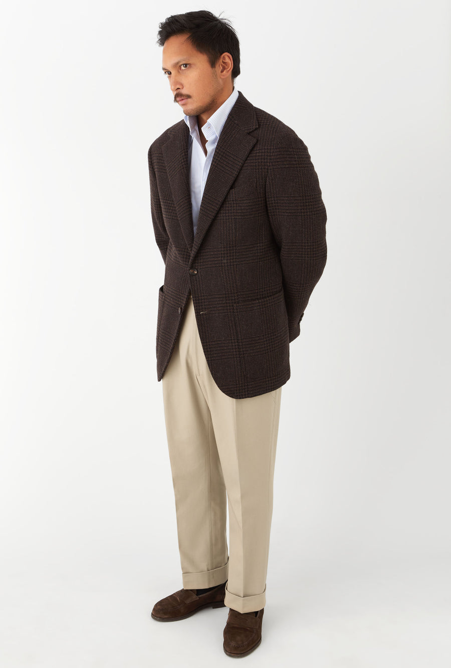 Pleated Chino Sand