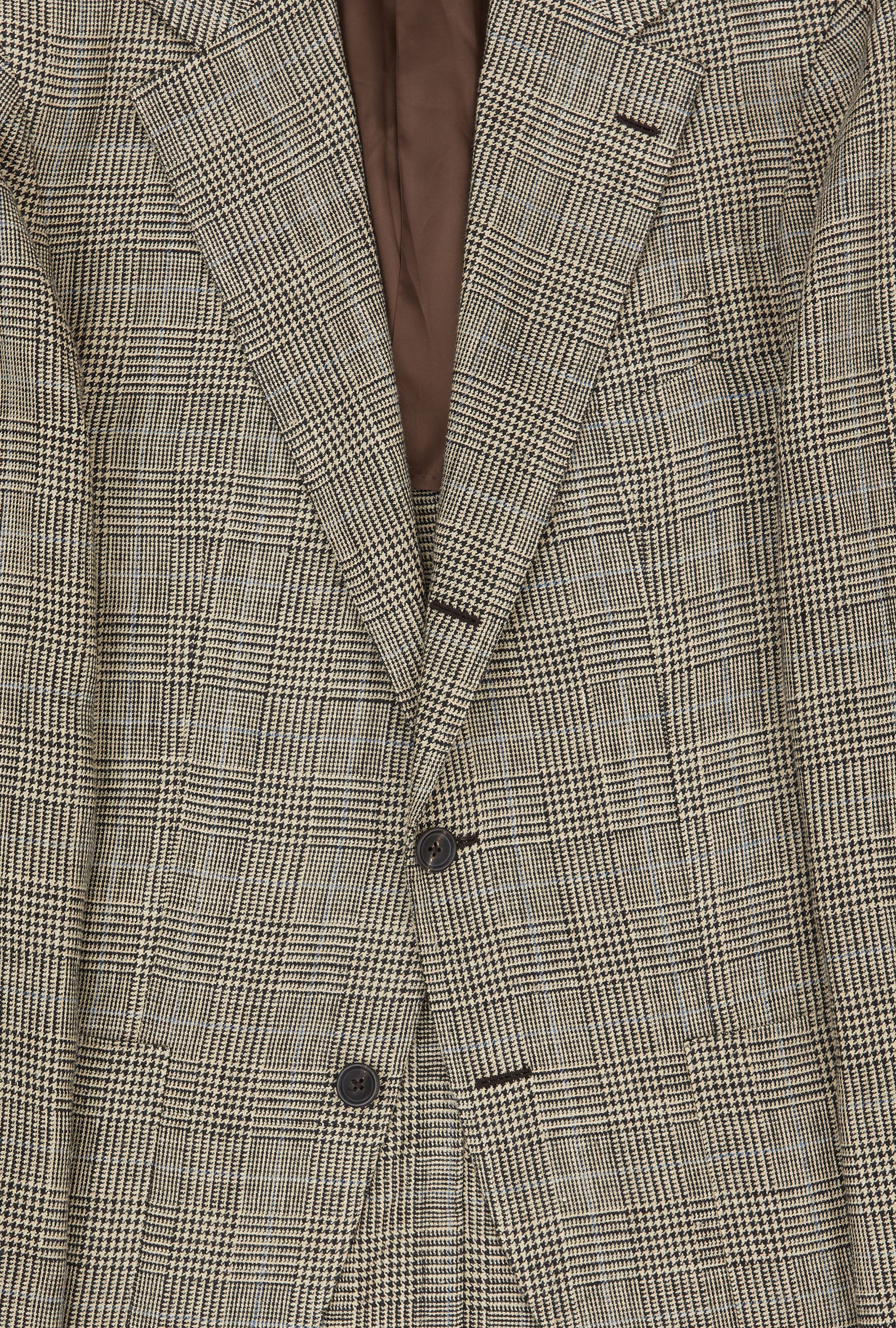 Sport Jacket Silk-Linen Stone Glen Plaid Sky Overcheck