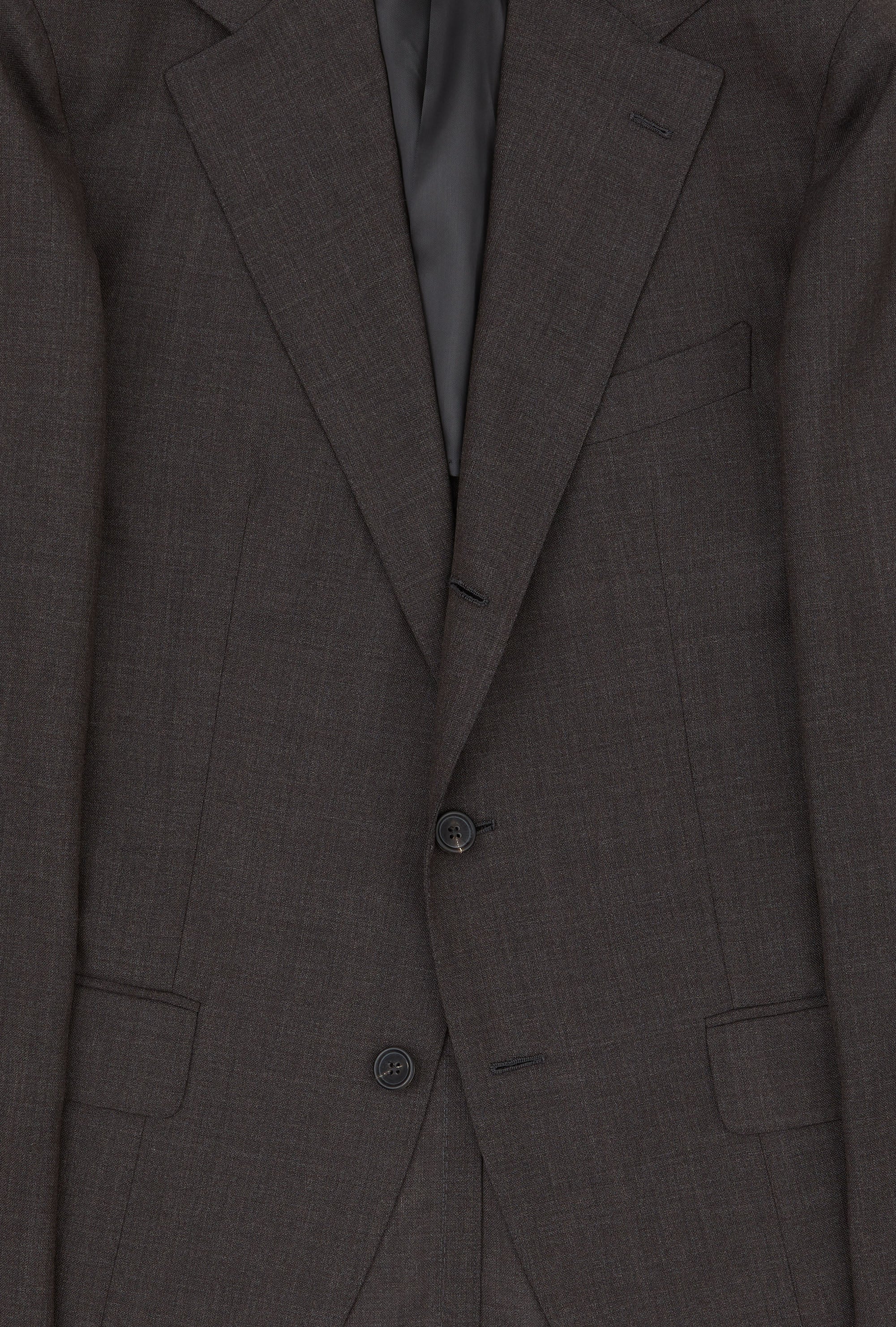 Suit Single Breasted Brown Twisted Wool-Mohair