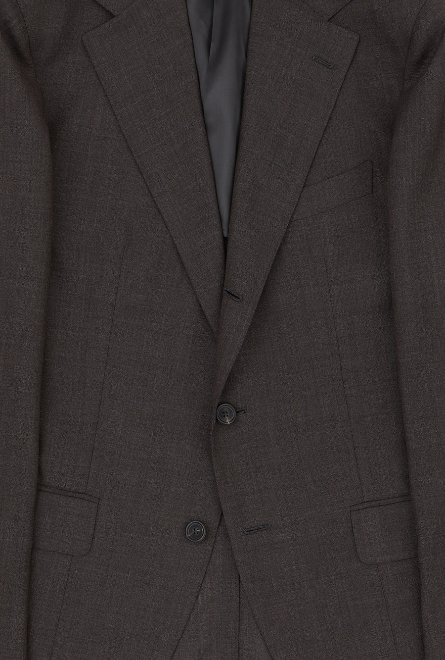 Suit Single Breasted Brown Twisted Wool-Mohair