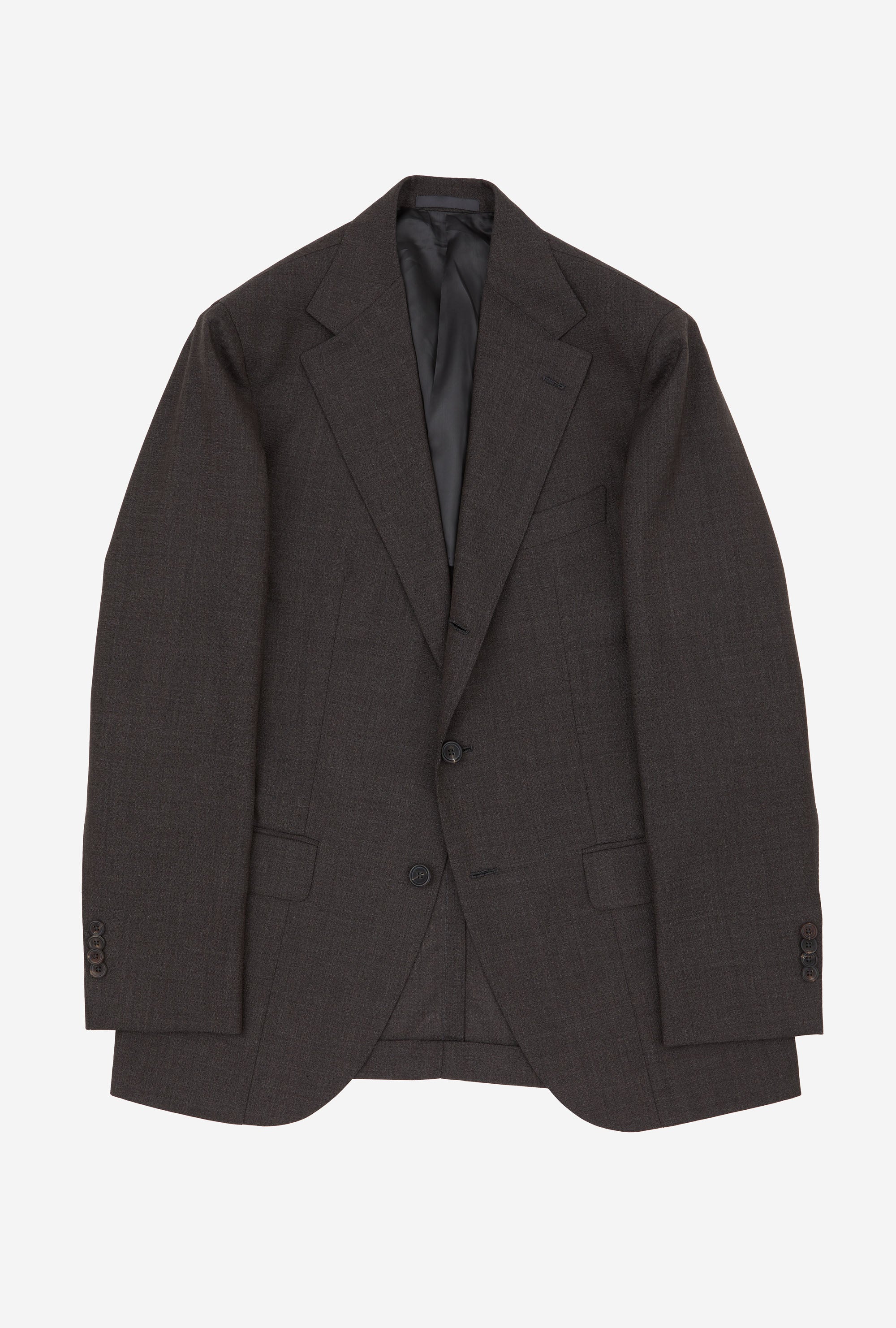 Suit Single Breasted Brown Twisted Wool-Mohair