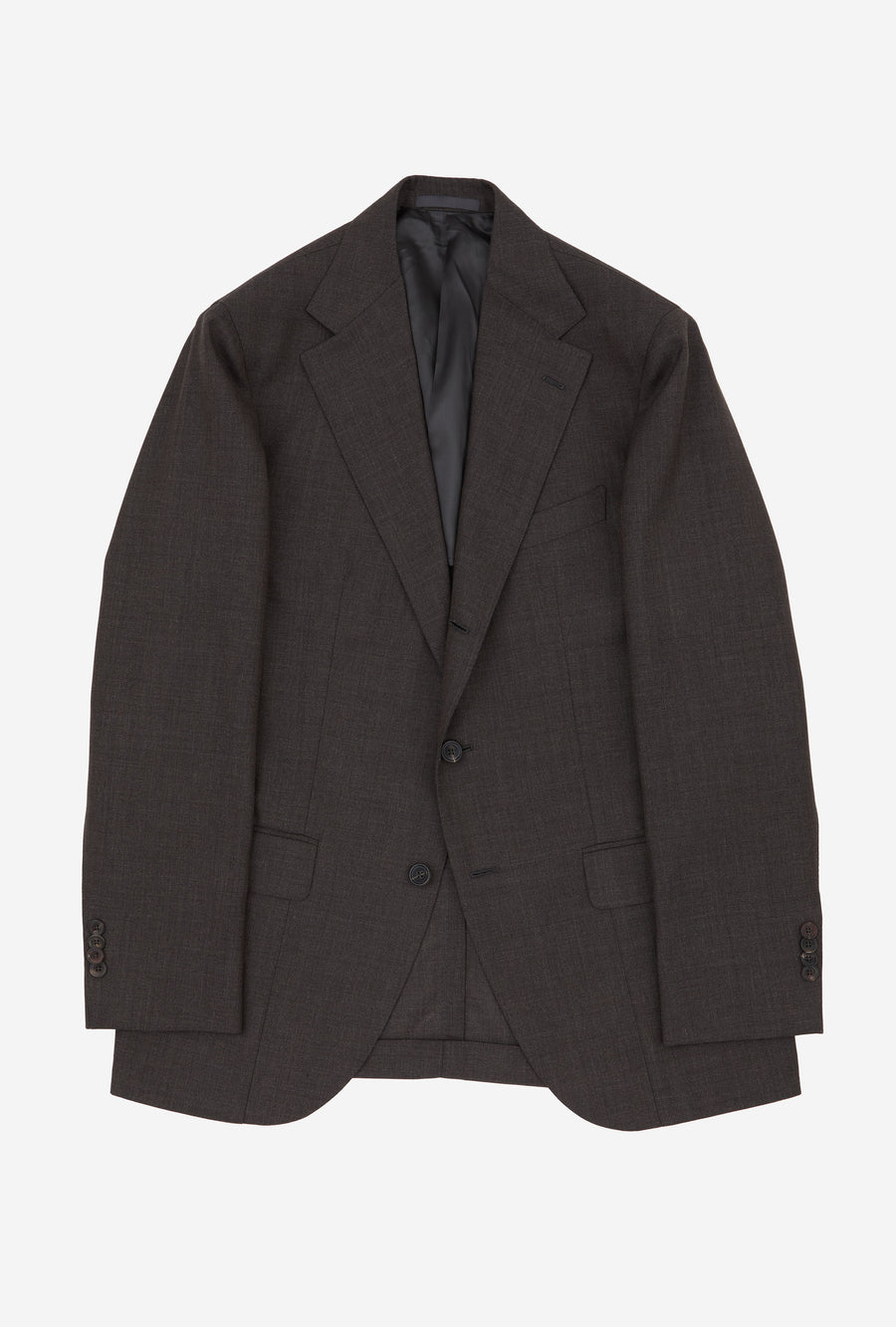 Suit Single Breasted Brown Twisted Wool-Mohair