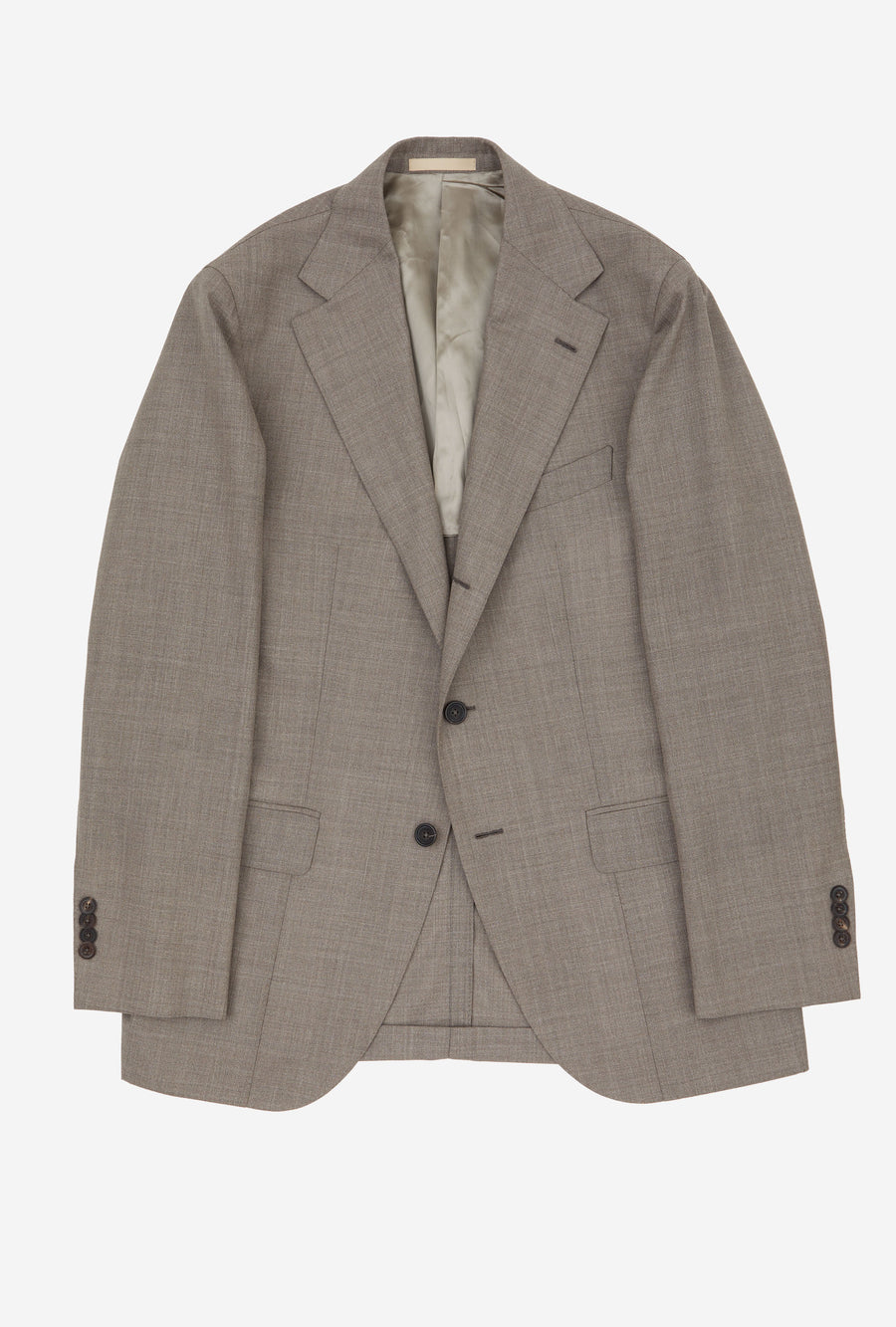 Suit Single Breasted Beige Twisted Wool-Mohair