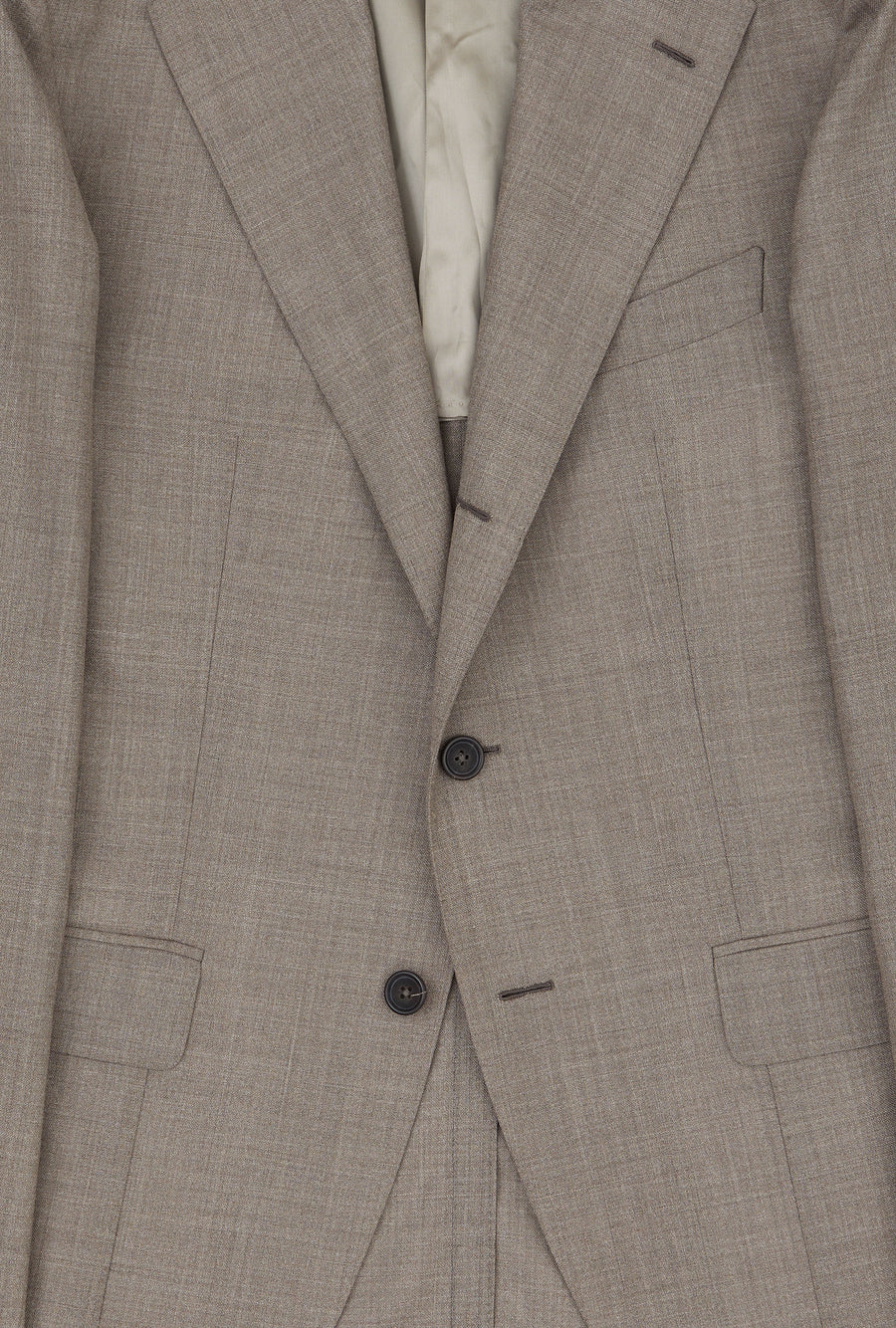 Suit Single Breasted Beige Twisted Wool-Mohair