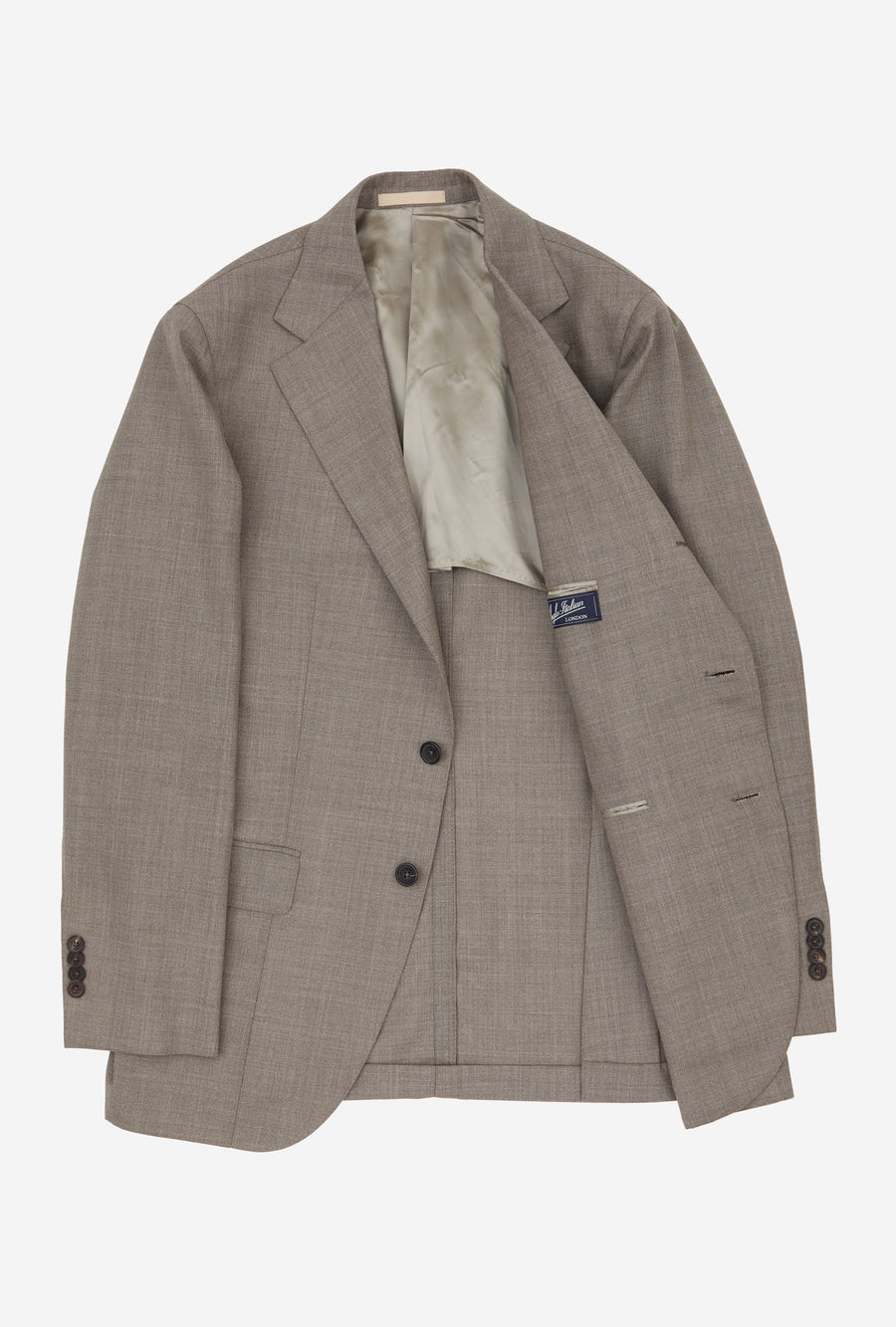 Suit Single Breasted Beige Twisted Wool-Mohair