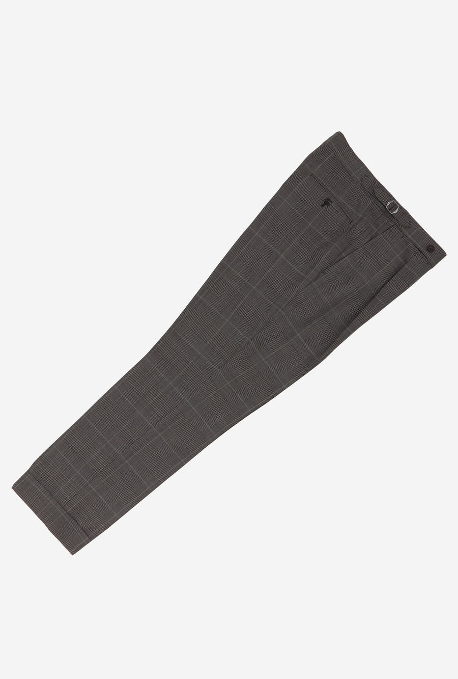 Suit Single Breasted Dark Taupe Glen Plaid Stone Overcheck