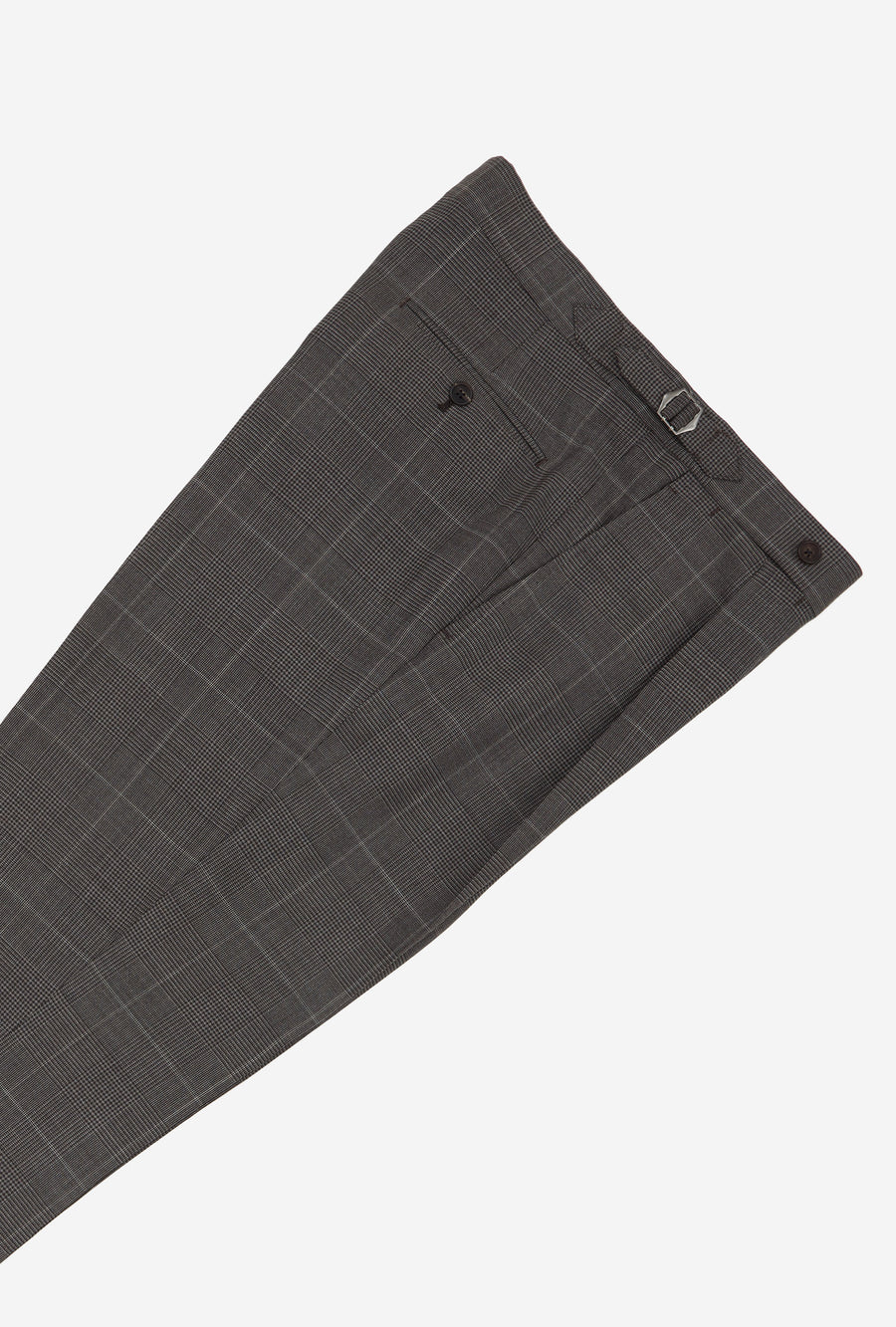 Suit Single Breasted Dark Taupe Glen Plaid Stone Overcheck
