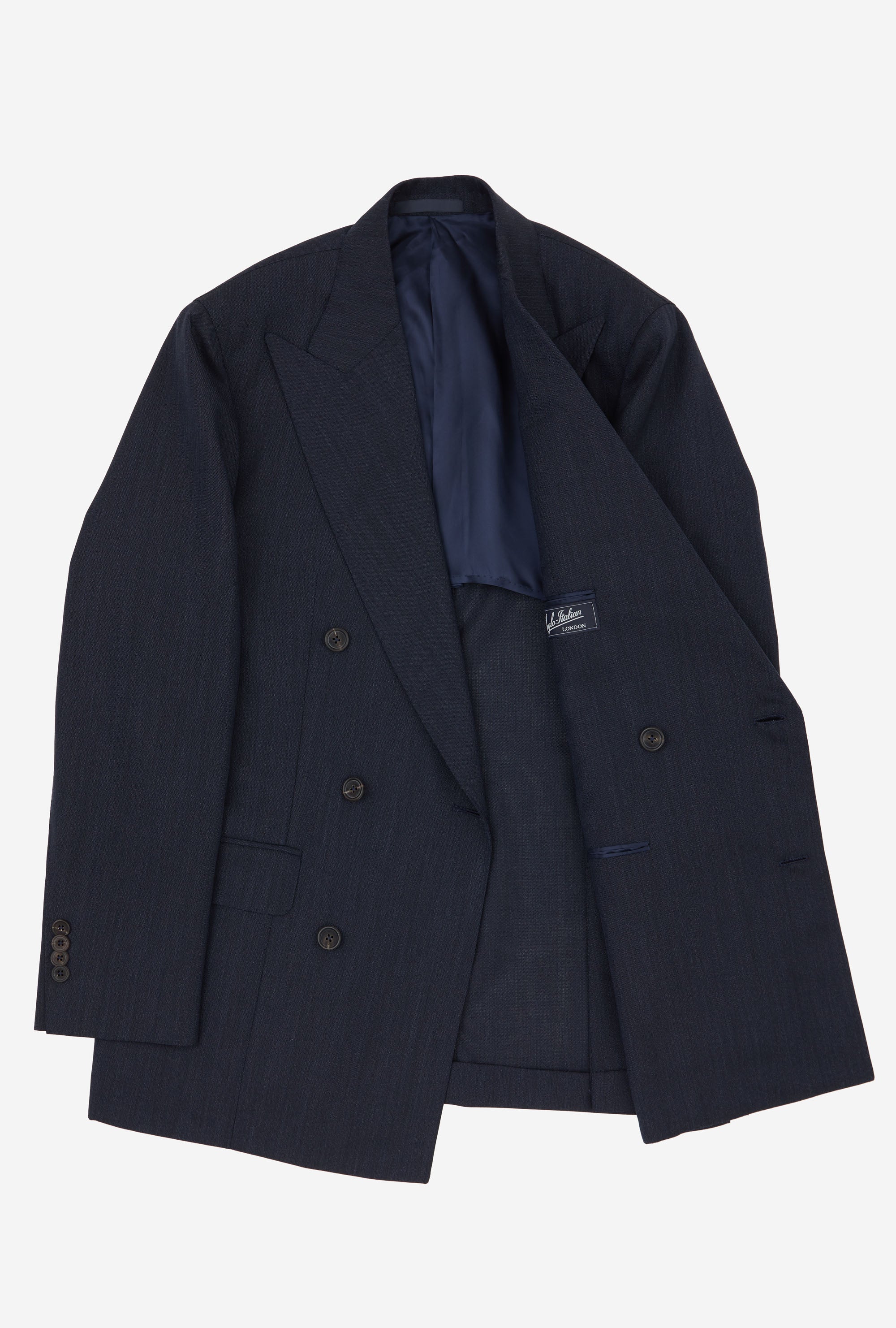 Suit Double Breasted Twisted Wool-Mohair Airforce Blue