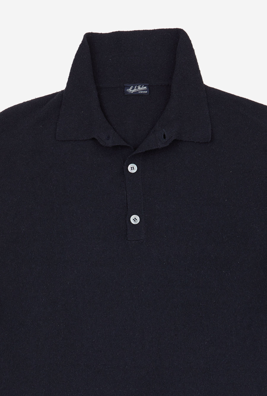 Knitted Polo Silk Navy
