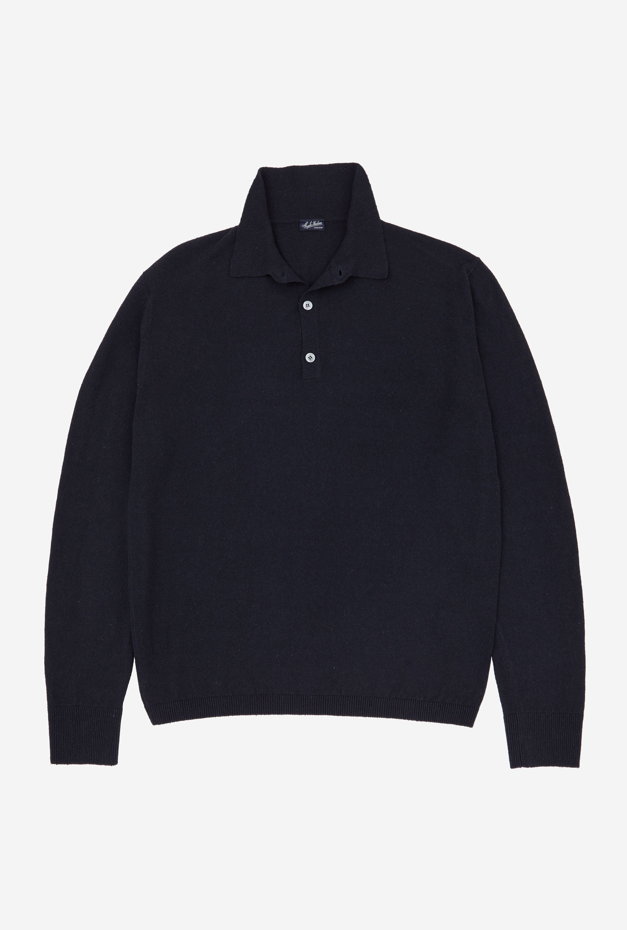 Knitted Polo Silk Navy