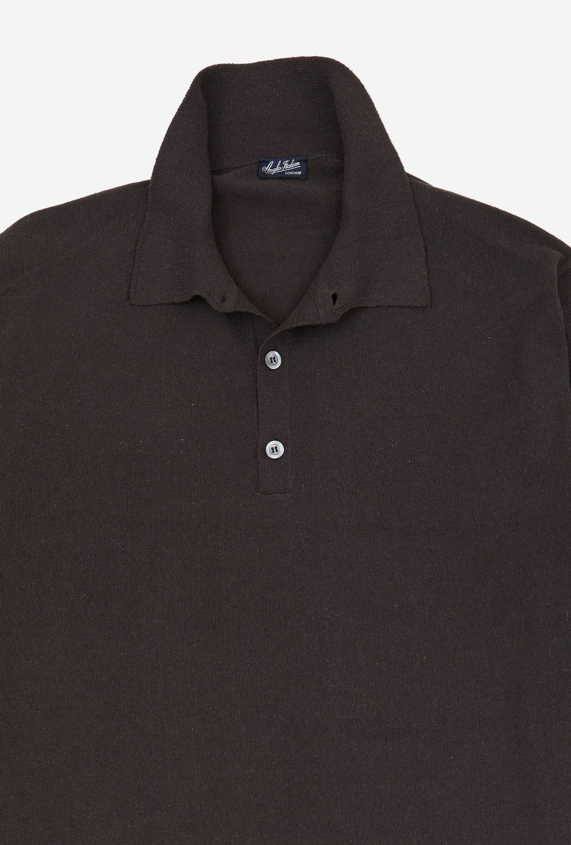 Knitted Polo Silk Chocolate