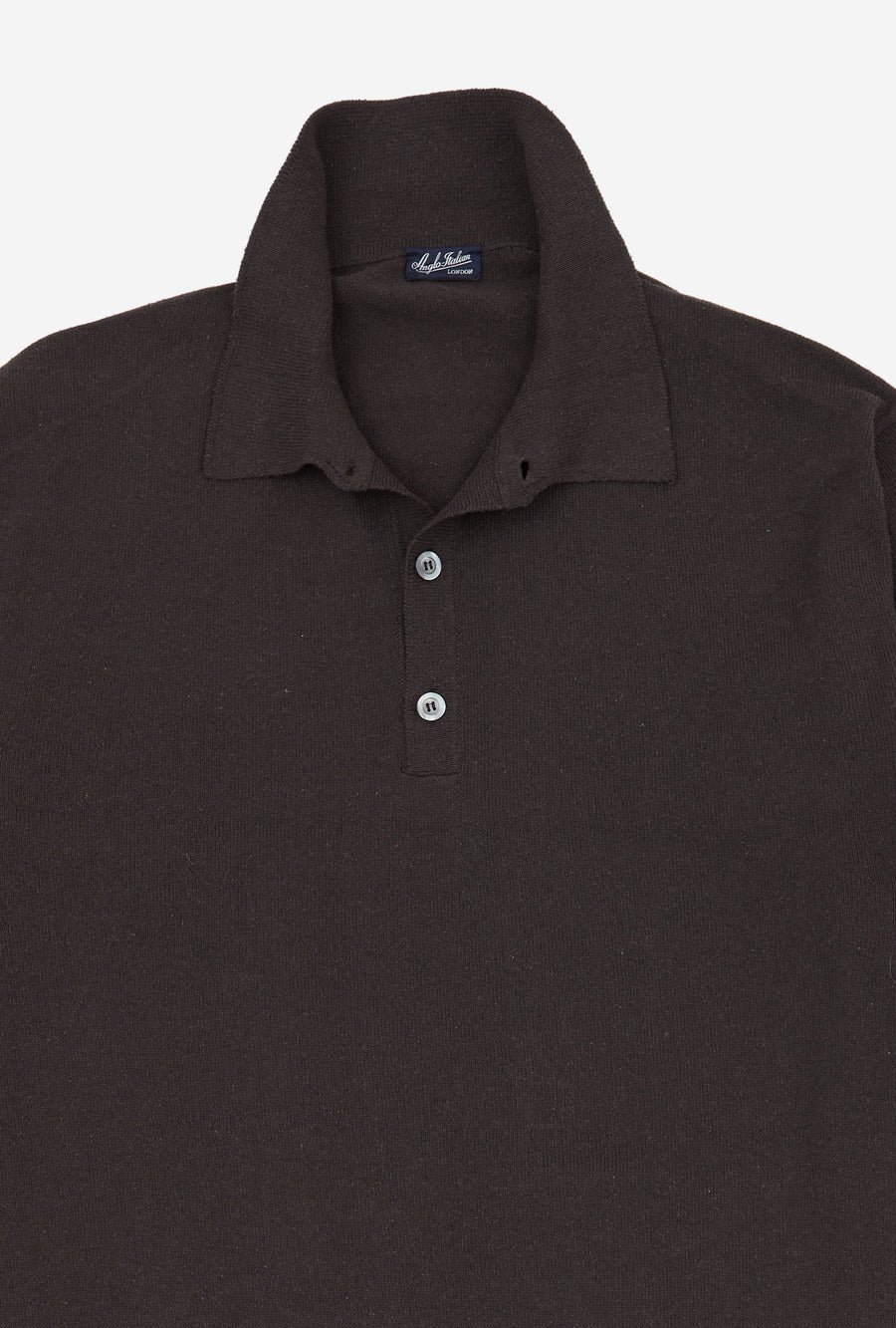 Knitted Polo Silk Chocolate