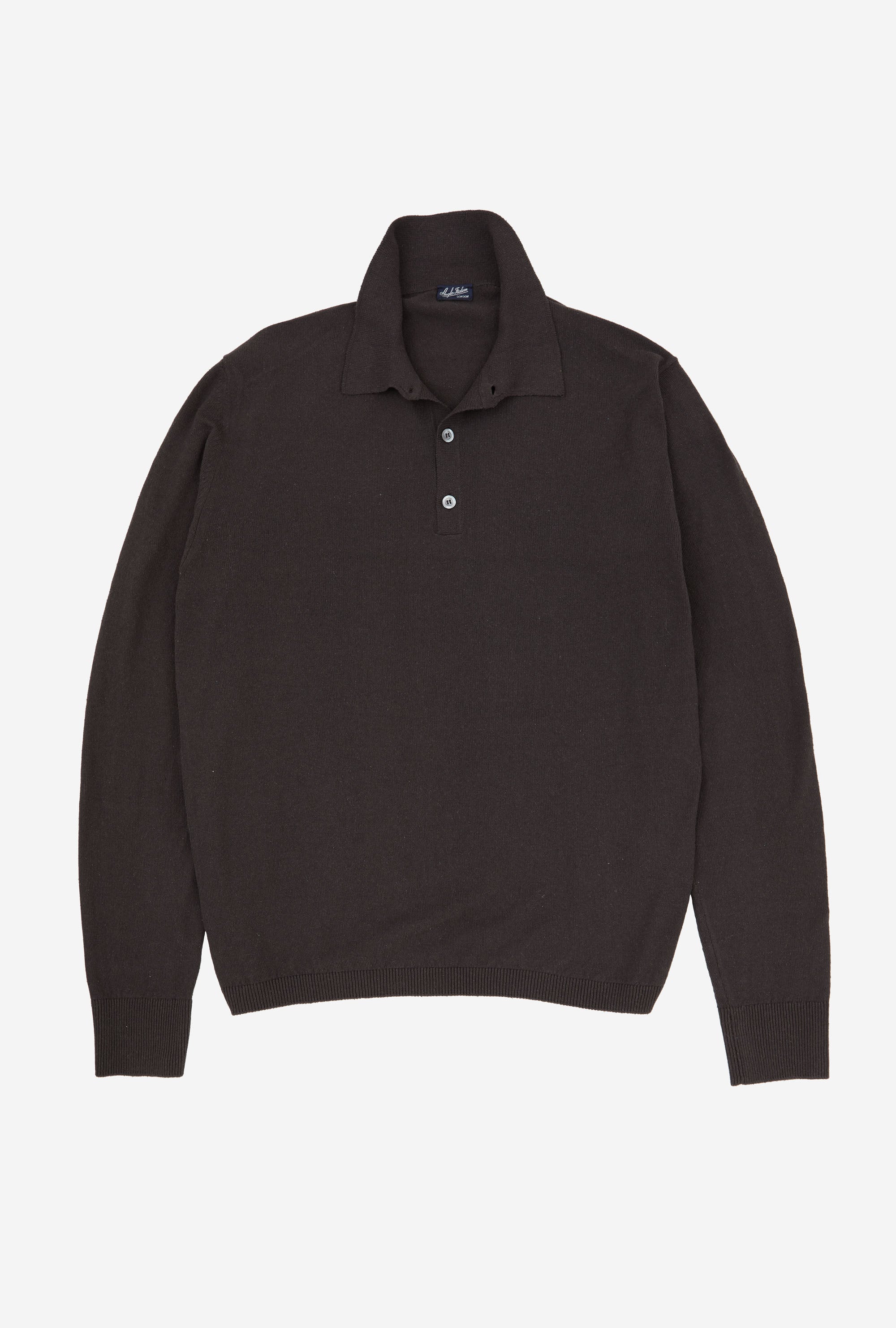 Knitted Polo Silk Chocolate