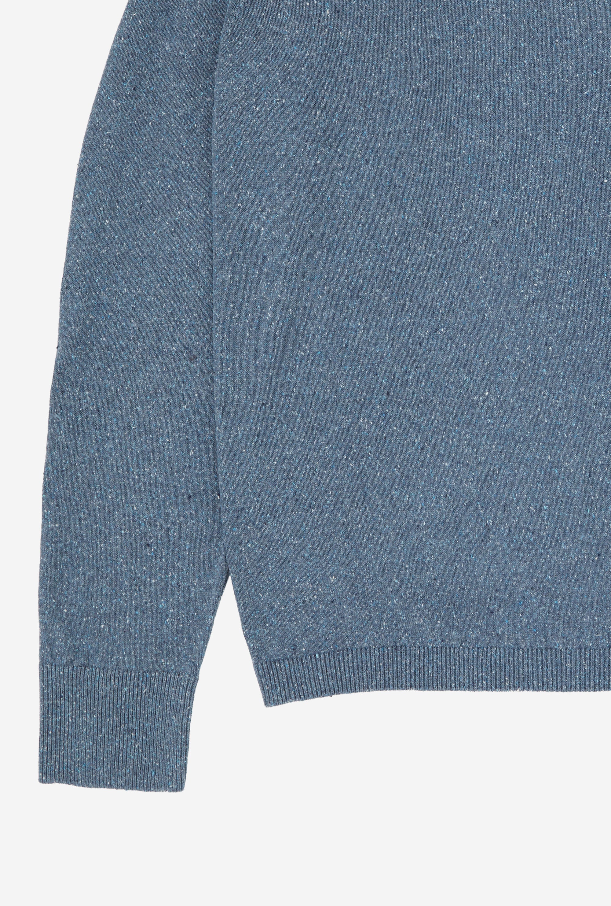 Knitted Polo Silk Airforce Blue Melange