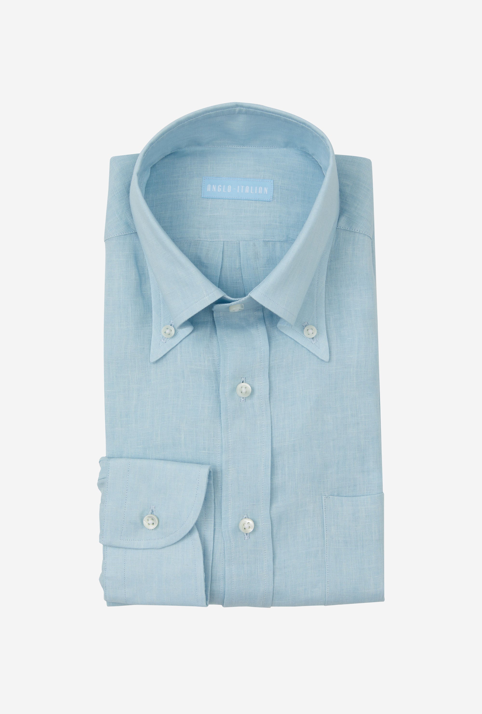 Button Down Linen Shirt Teal