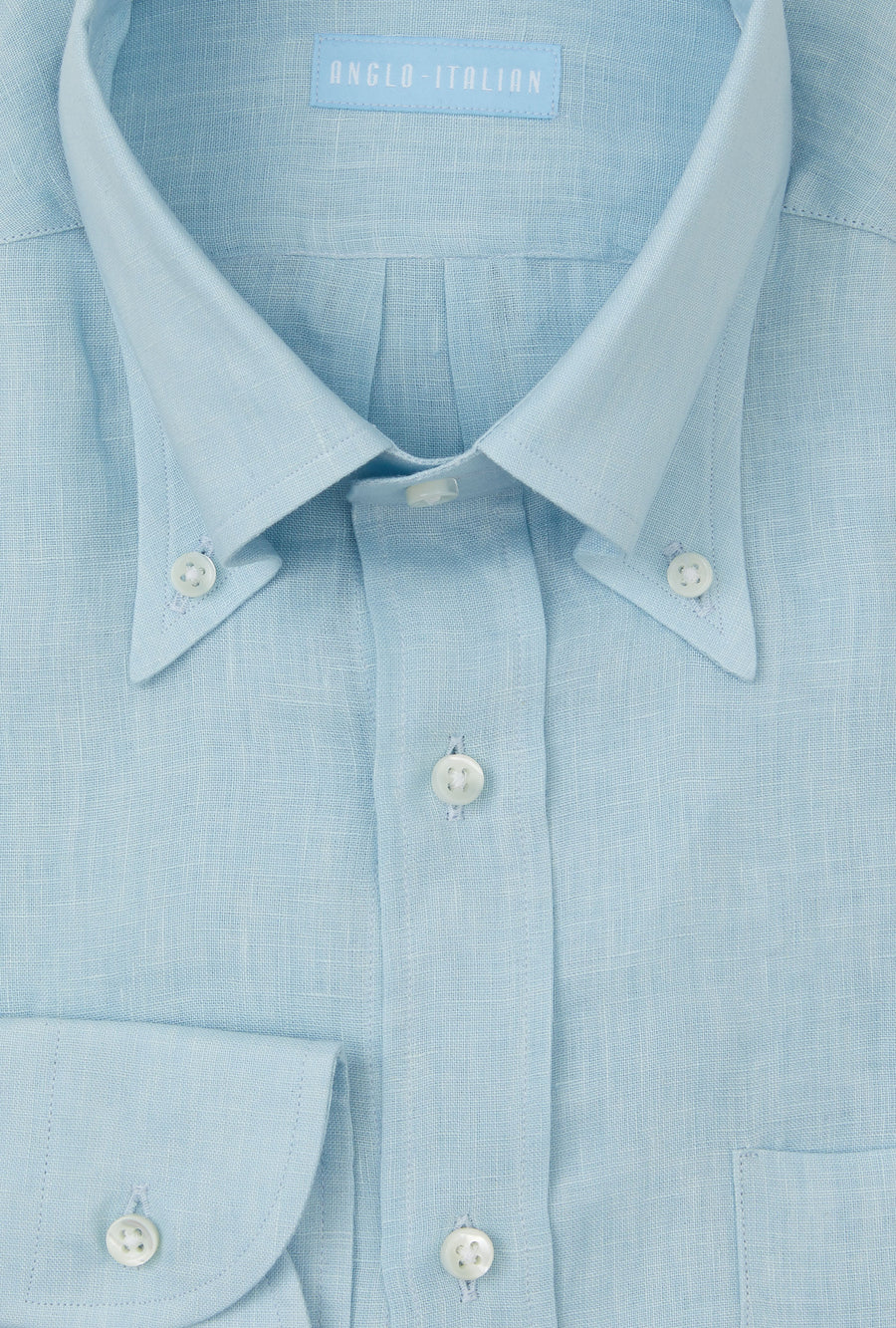 Button Down Linen Shirt Teal