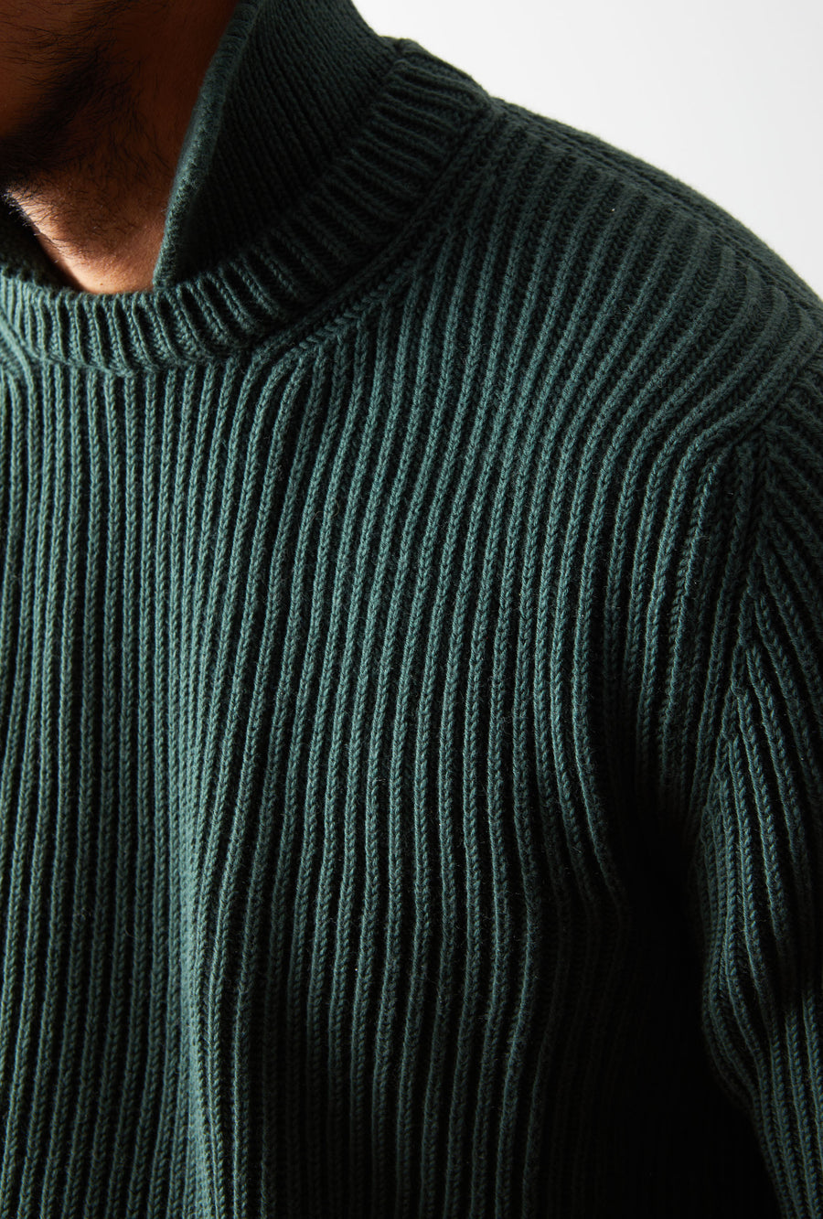 Stromboli Ribbed Cotton Wool Pine Green