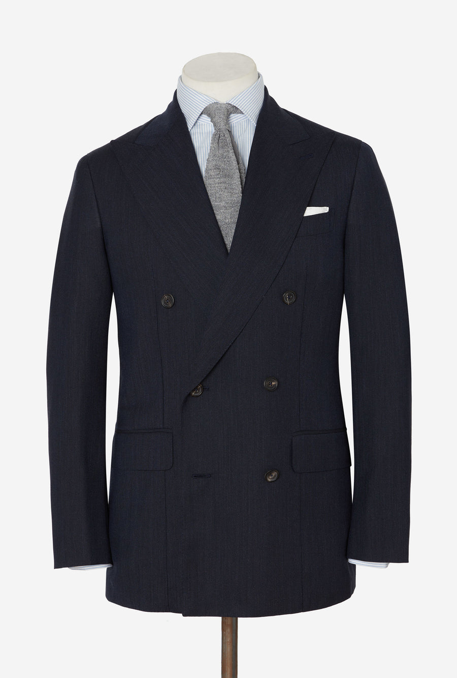 Suit Double Breasted Twisted Wool-Mohair Airforce Blue