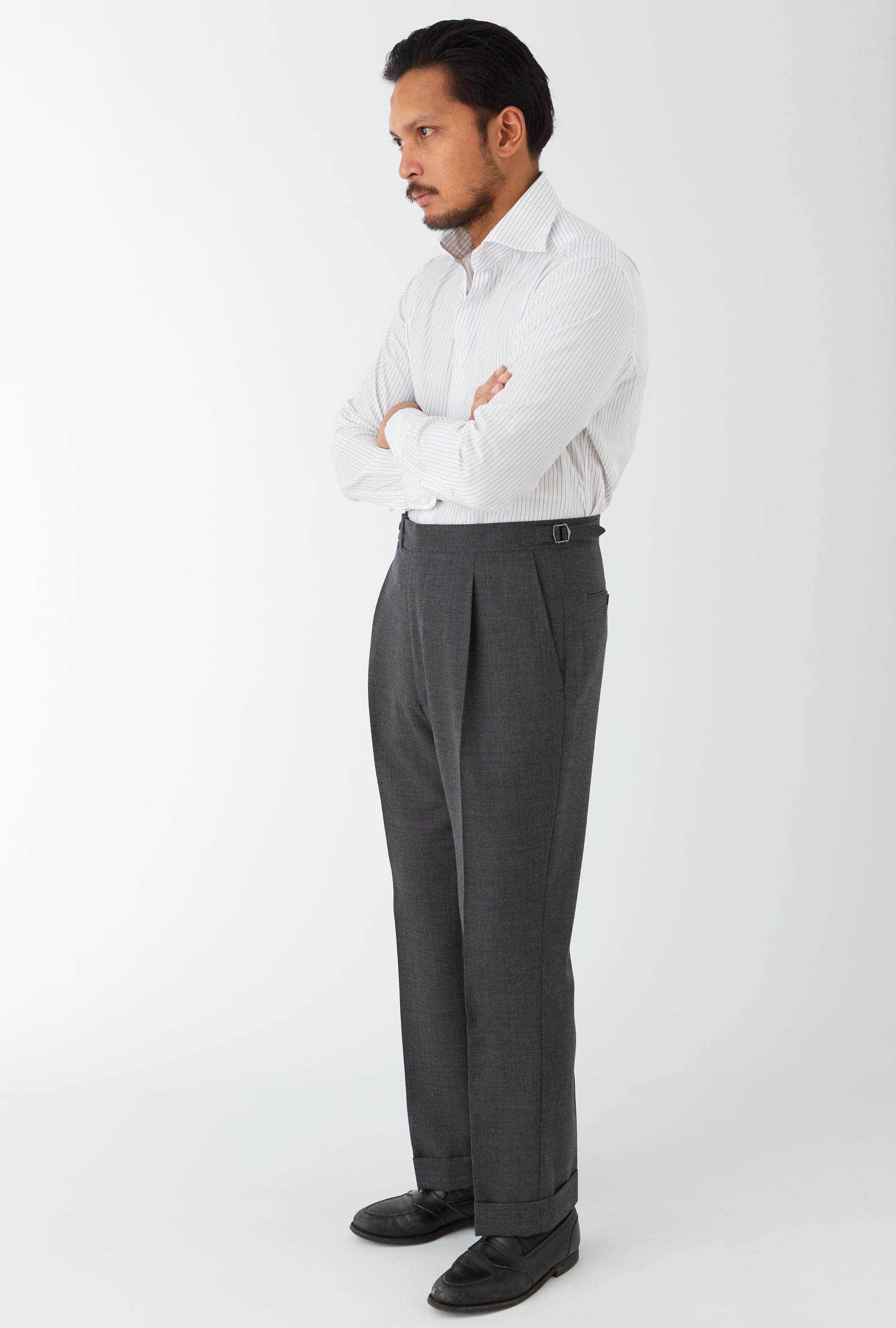 Tailored Trouser High-Twist Wool Mid Grey