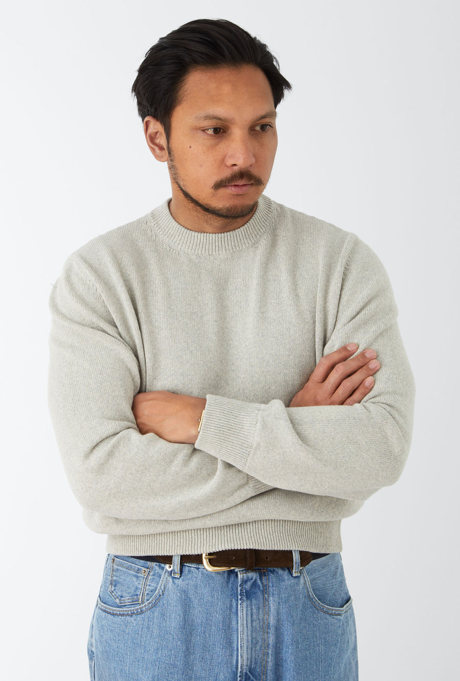 Crewneck Cotton Stone