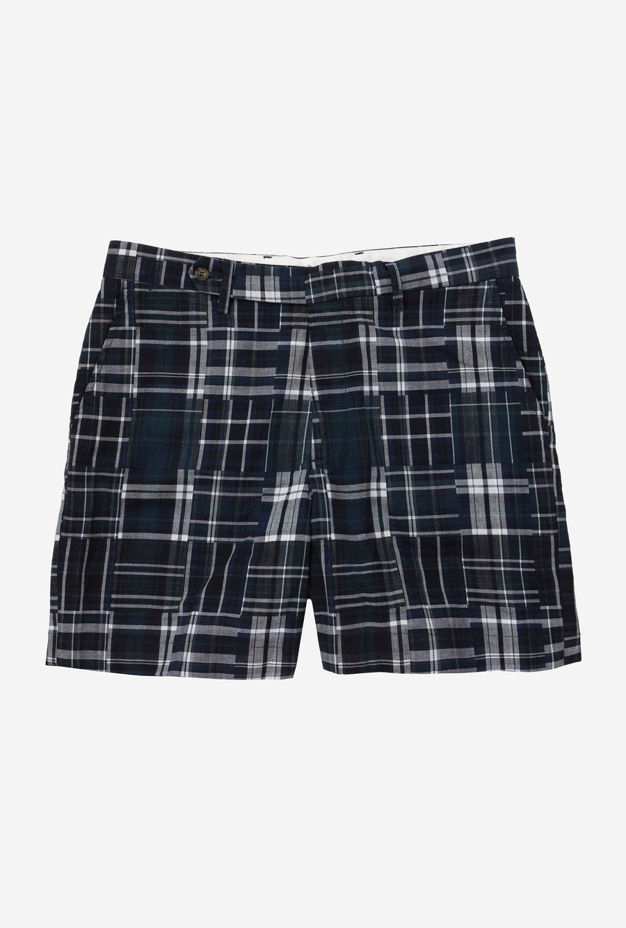 Madras Shorts Patchwork Navy