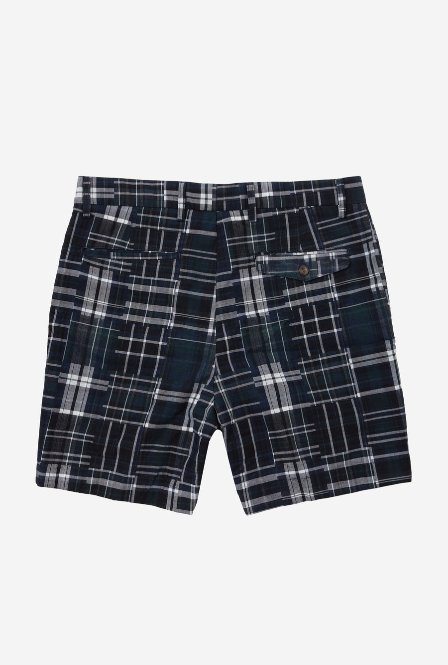 Madras Shorts Patchwork Navy