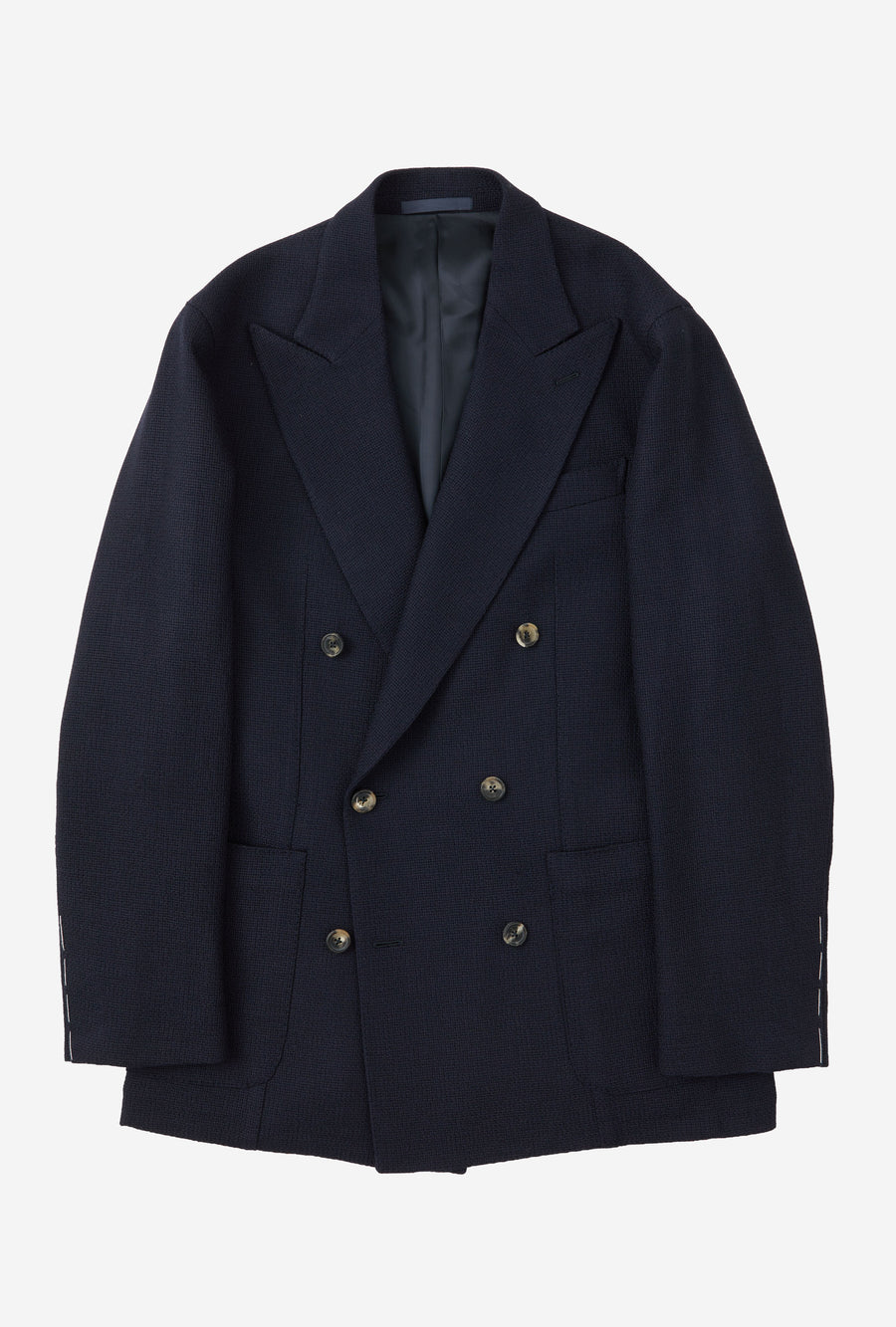 Sport Jacket Deconstructed Navy Exploded Hopsack