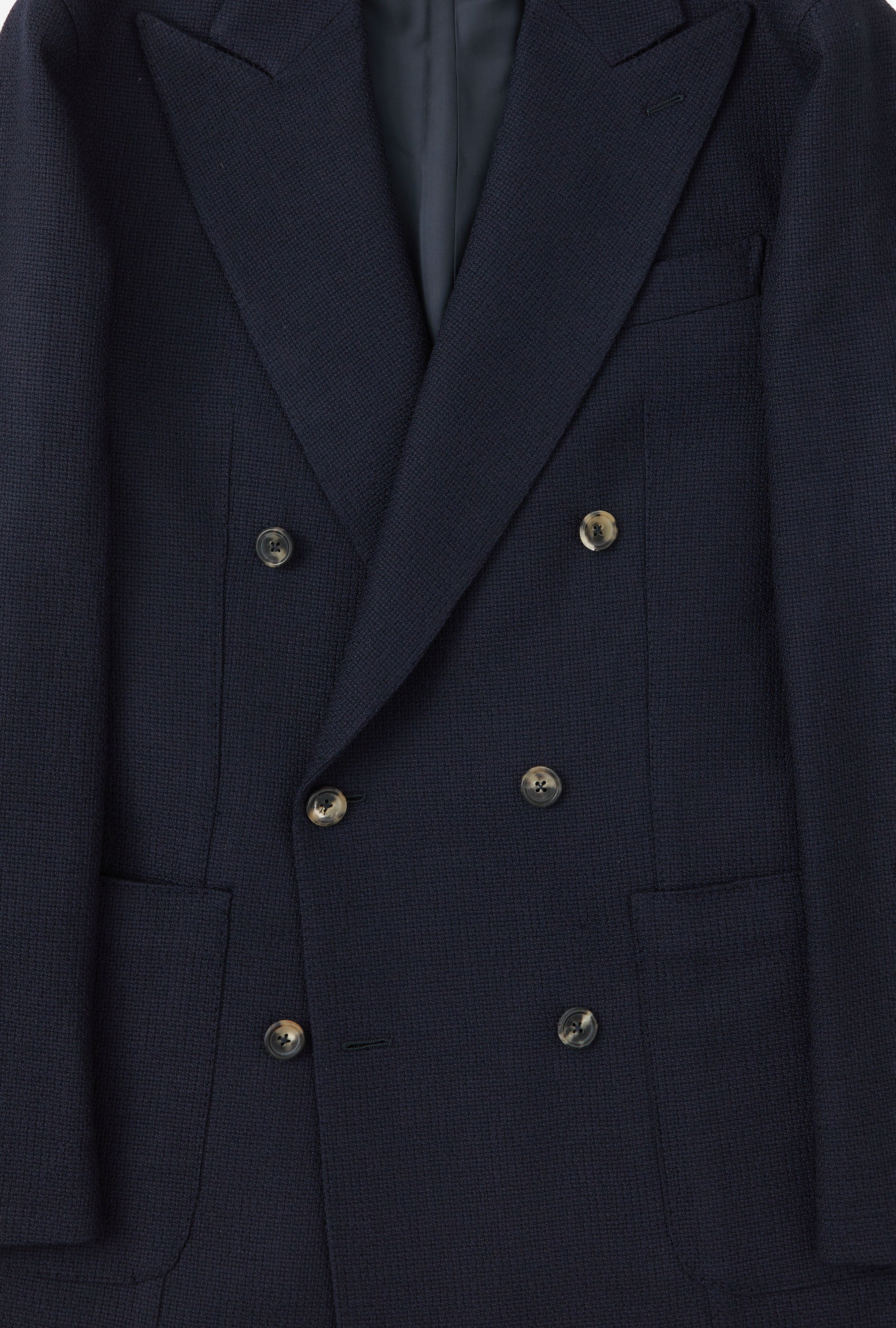 Sport Jacket Deconstructed Navy Exploded Hopsack