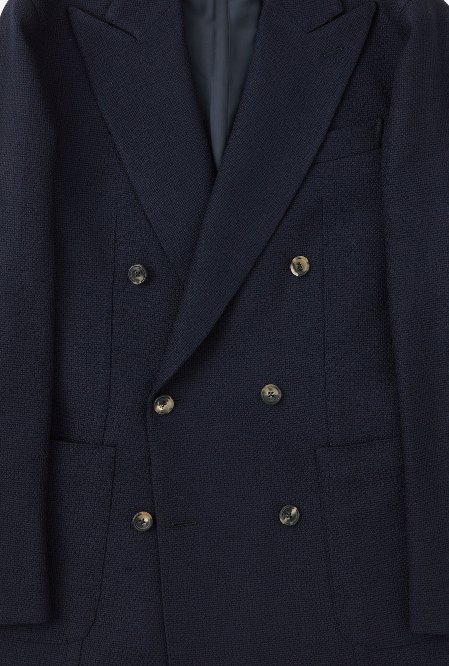 Sport Jacket Deconstructed Navy Exploded Hopsack