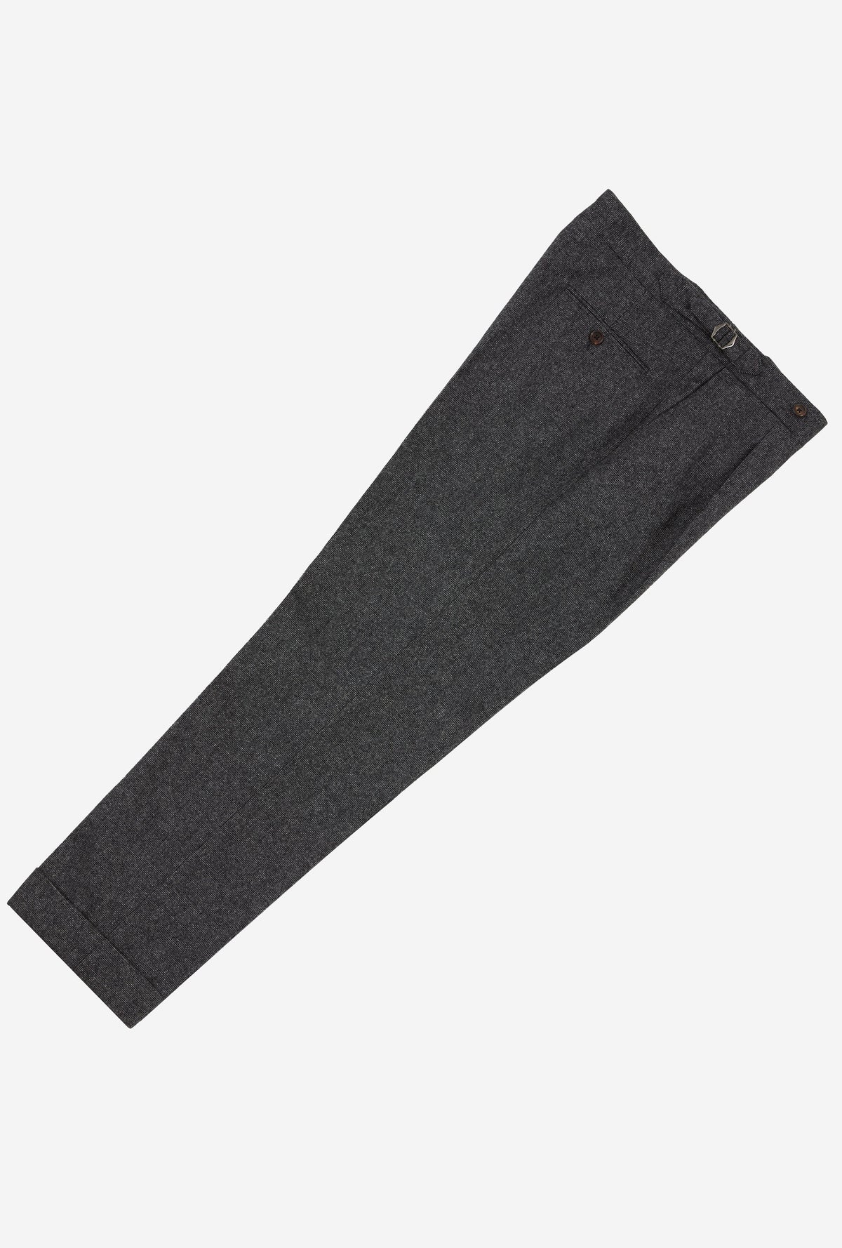 Suit Double Breasted Charcoal Nailhead Flannel