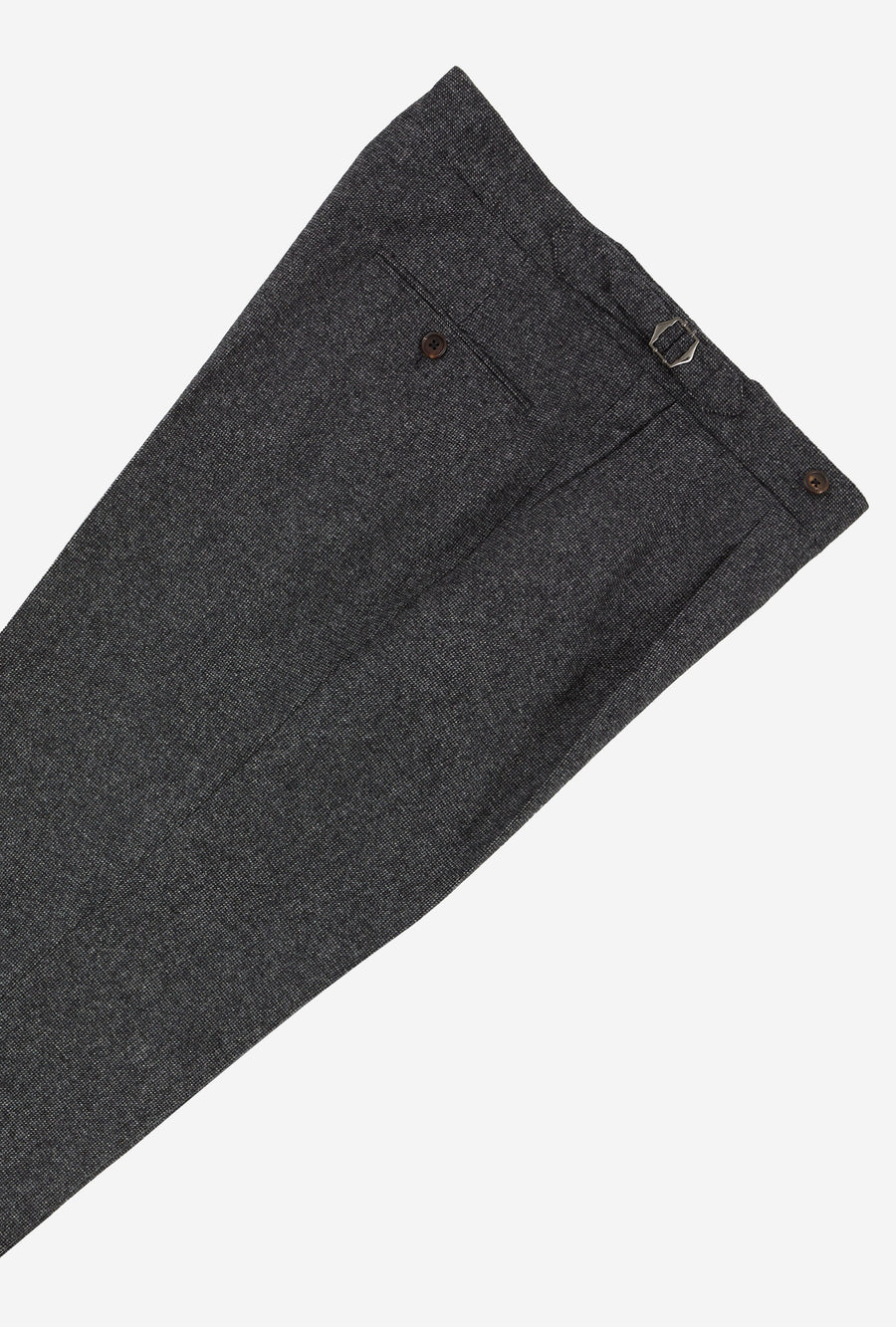 Suit Double Breasted Charcoal Nailhead Flannel
