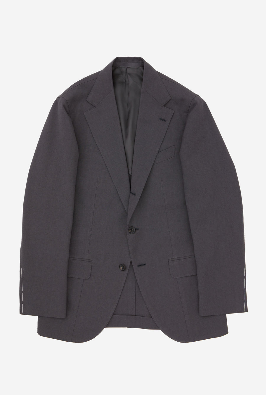 Suit Single Breasted Wool Cotton Grey