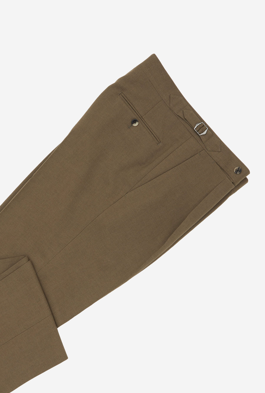 Suit Double Breasted Wool Cotton Khaki